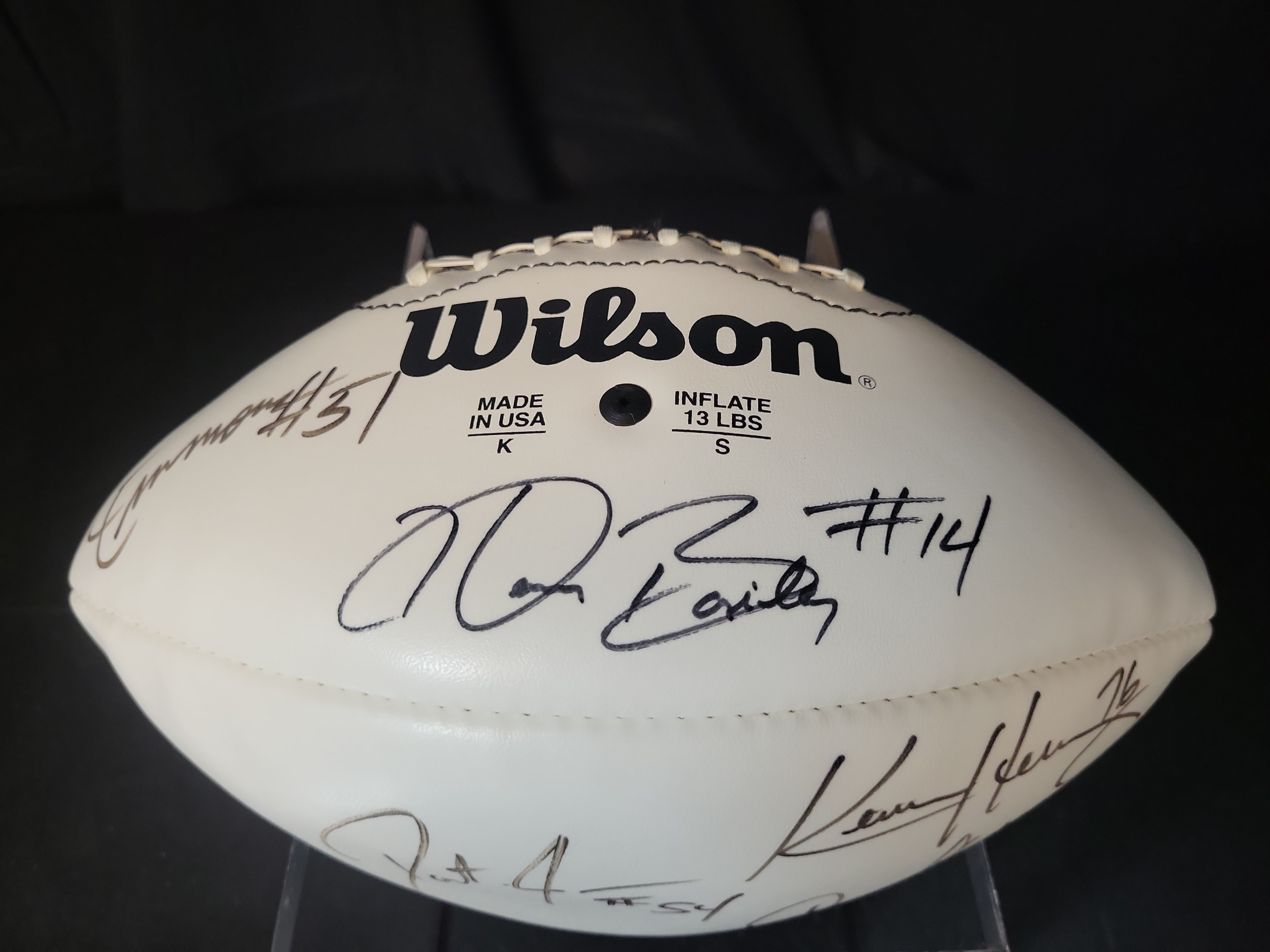 I03064 | Wilson Official NFL Multi-Signed New England Patriots Football