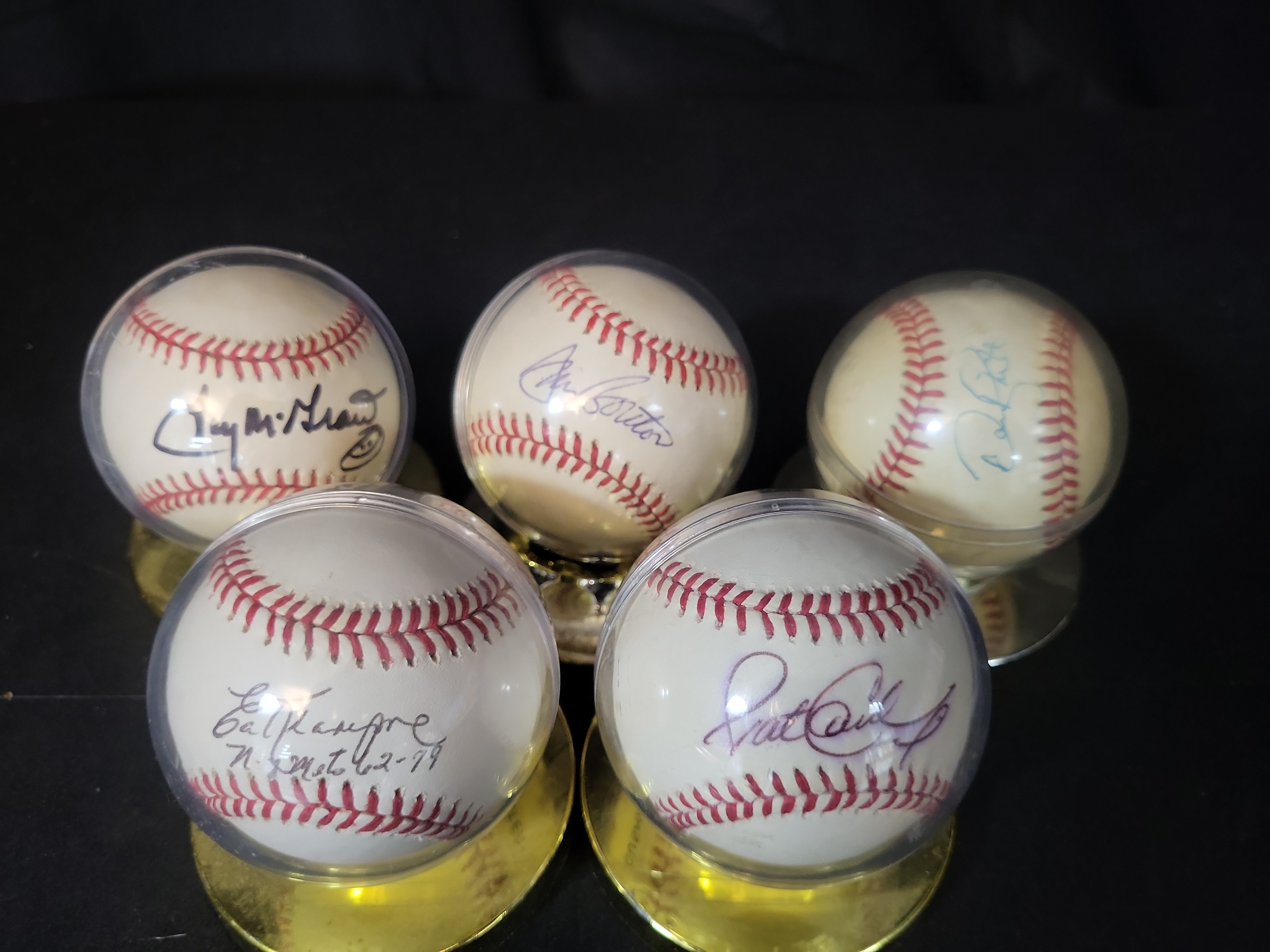 I03074 | A Collection of Five Autographed Baseballs Including Tug McGraw and Jim Bouton