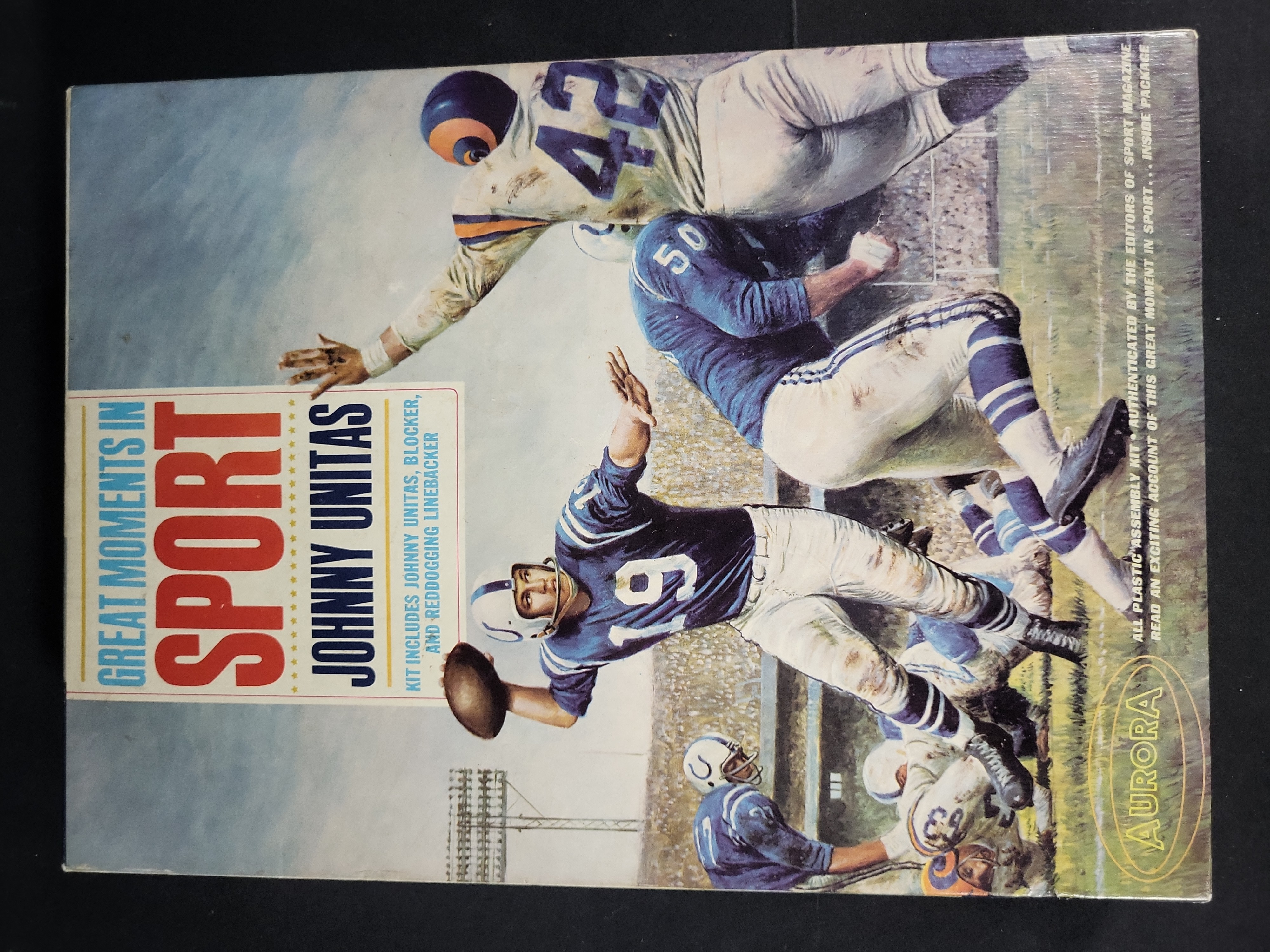 I03205 | 1965 Aurora Great Moments in Sport Johnny Unitas Plastic Assembly Model Kit No. 864-198