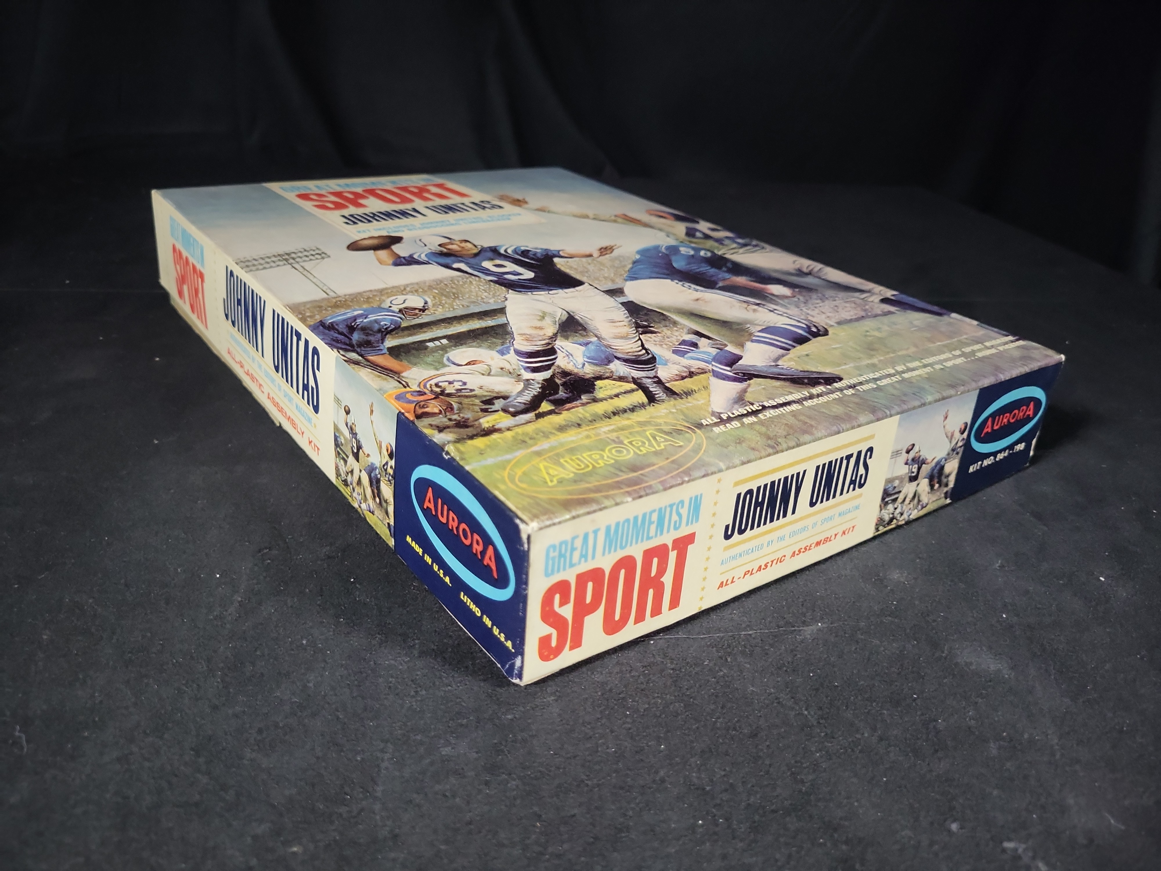 I03205 | 1965 Aurora Great Moments in Sport Johnny Unitas Plastic Assembly Model Kit No. 864-198
