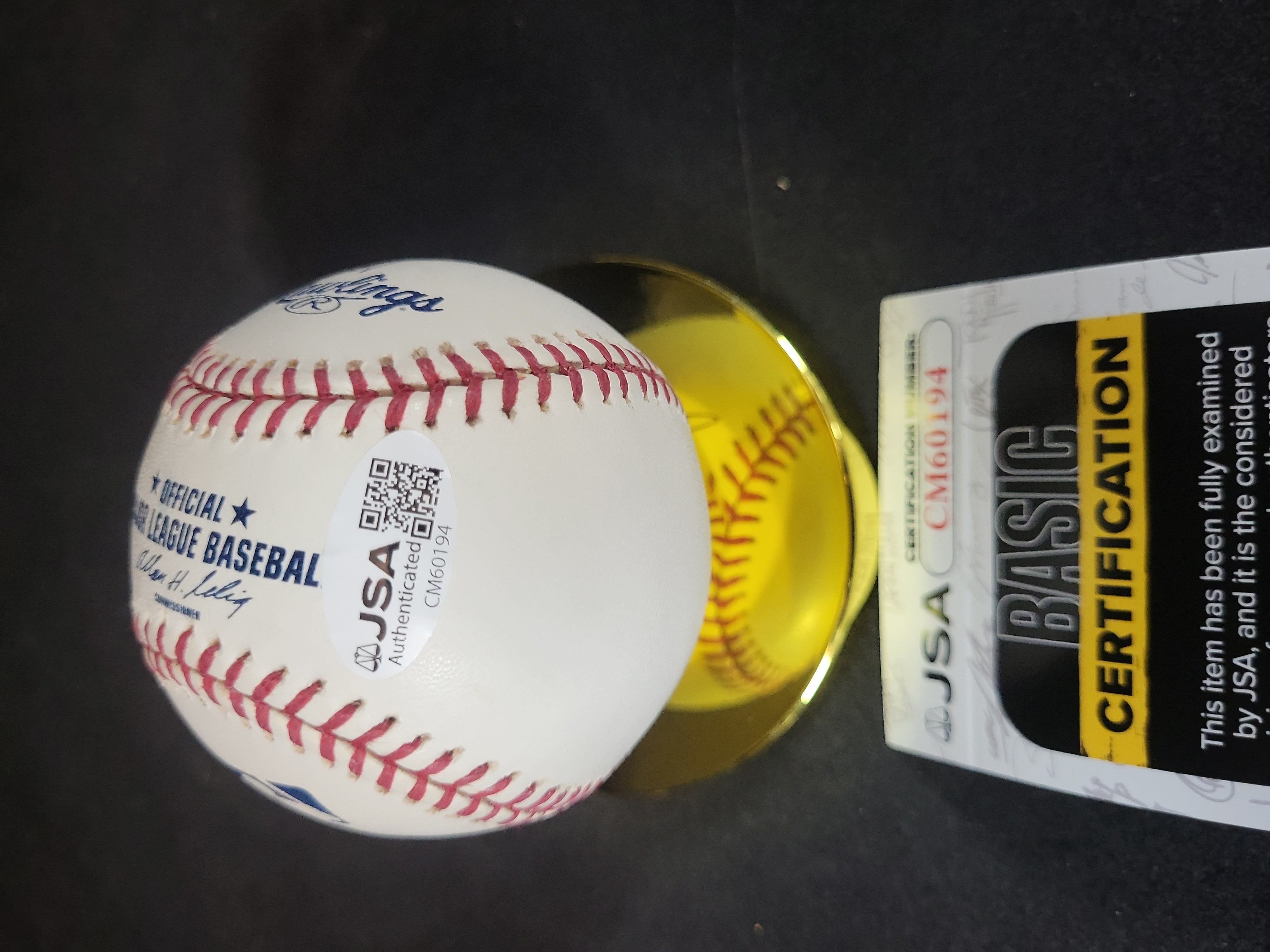I03096 | Jim Mudcat Grant Signed and Inscribed Official Major League Baseball with Doodle JSA Authentication
