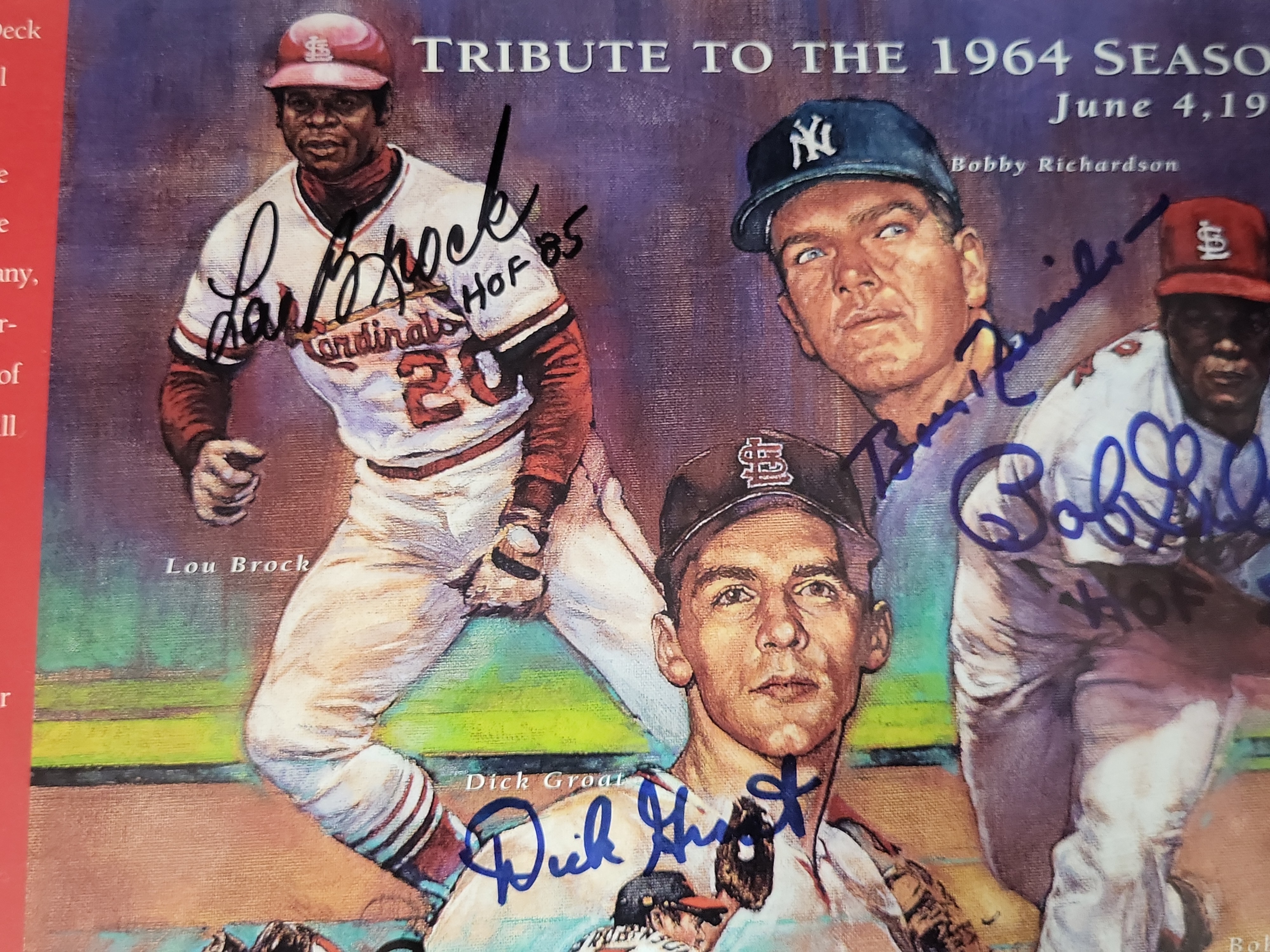 I03105 | 1994 Upper Deck Tribute to the 1964 Season Framed Multi-Signed Limited Edition Print