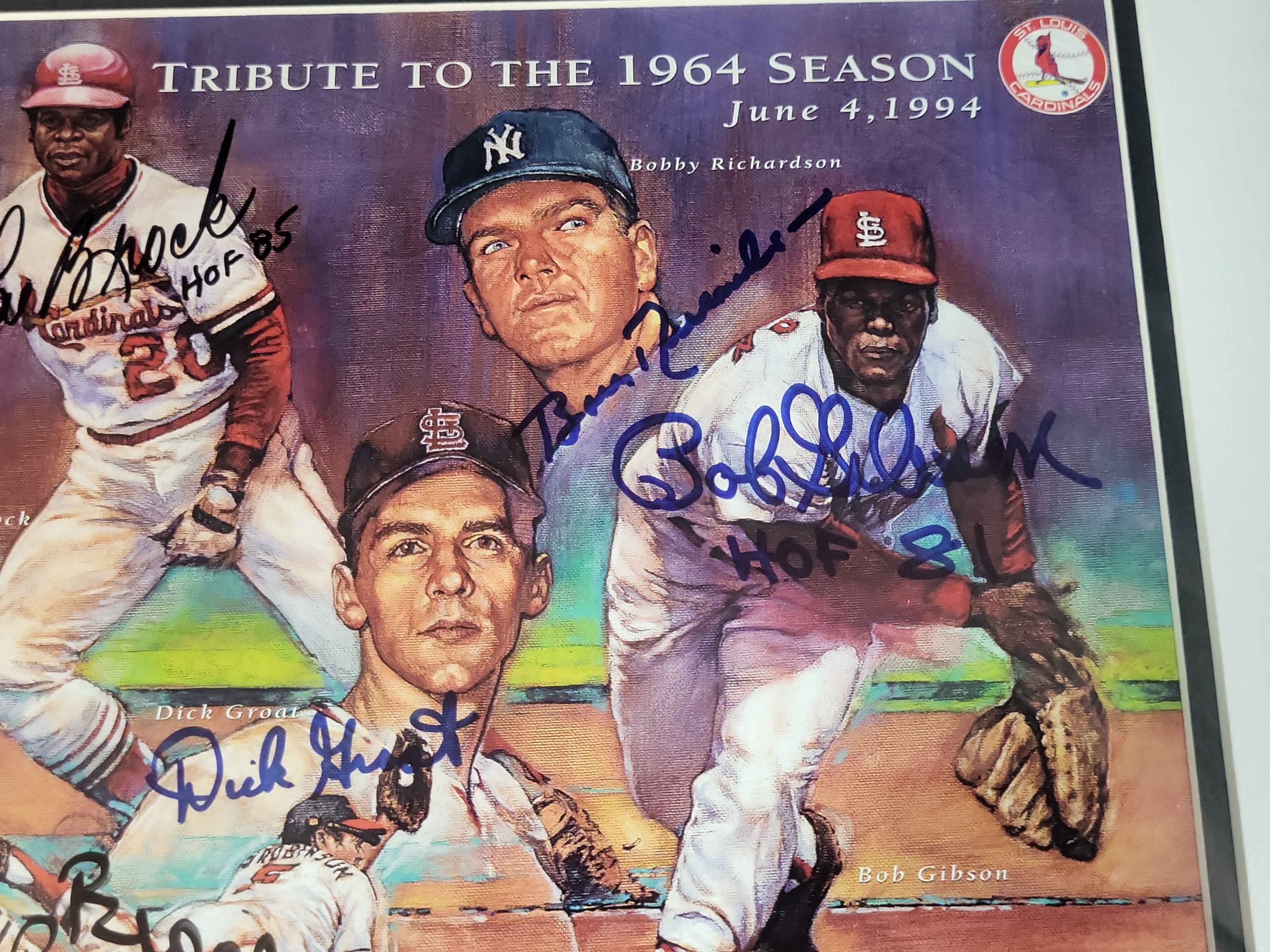 I03105 | 1994 Upper Deck Tribute to the 1964 Season Framed Multi-Signed Limited Edition Print