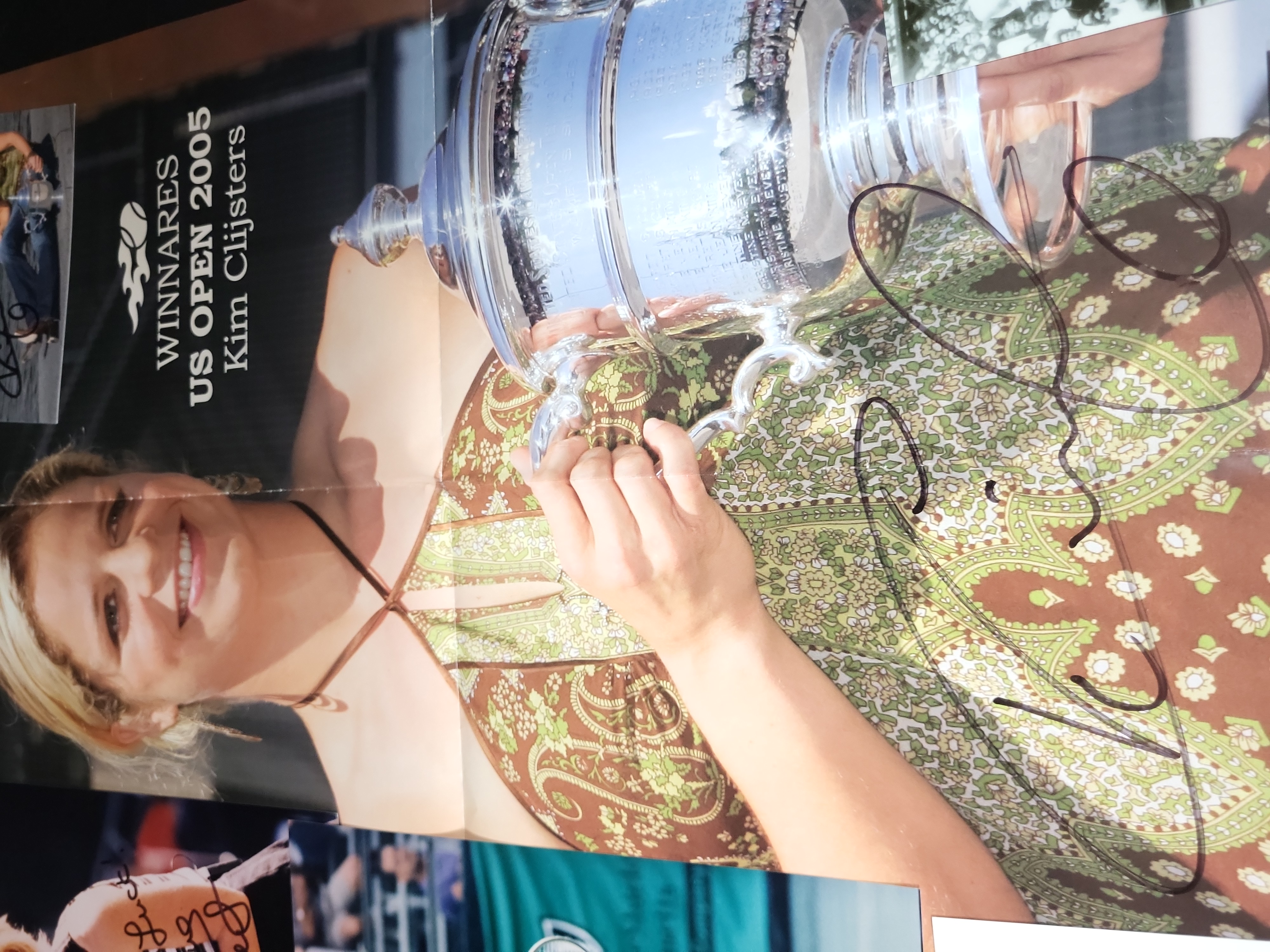 I03015 | A Collection of Ten Signed Professional Tennis Photographs, Poster, and Promotional Cards