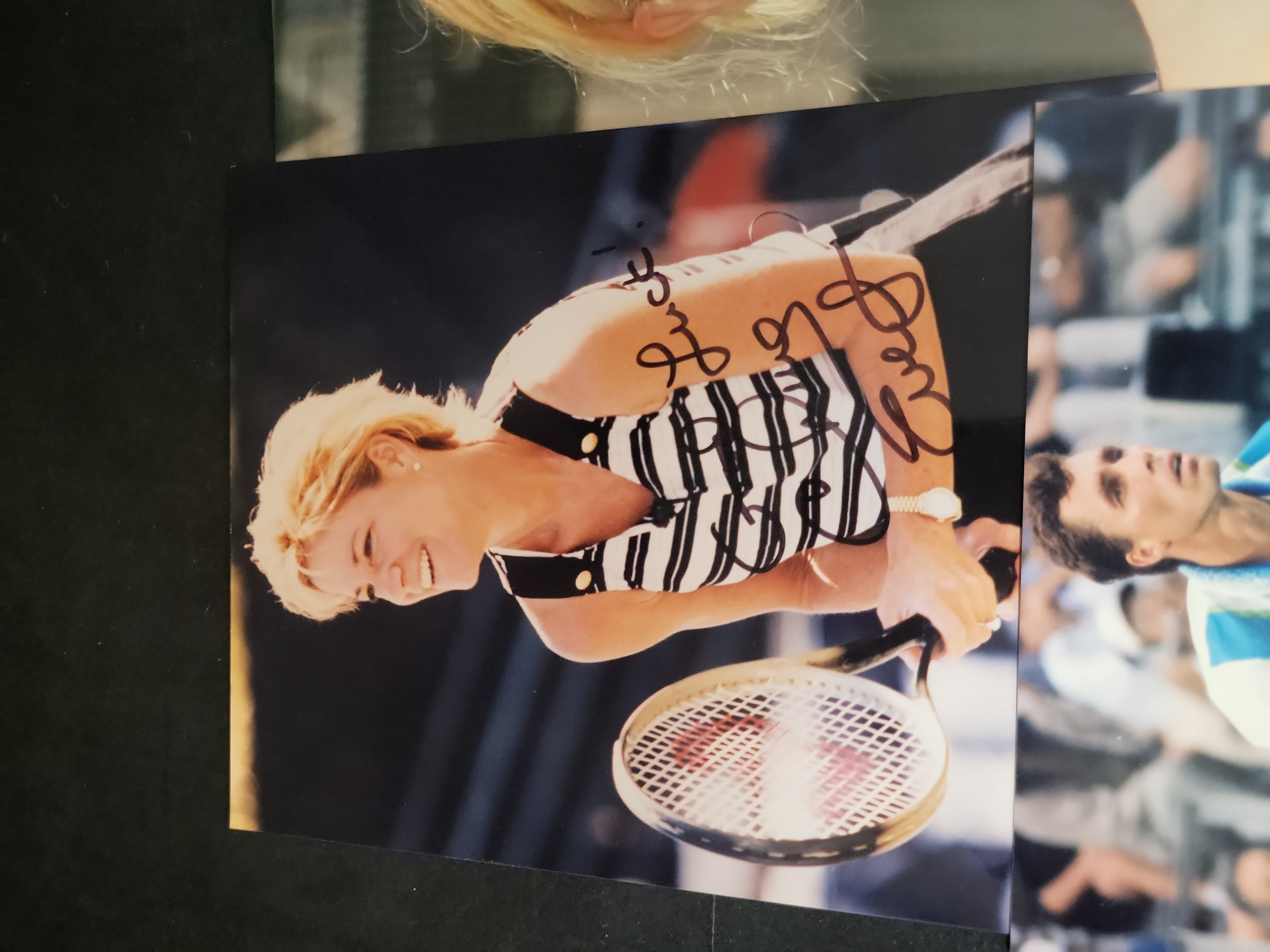 I03015 | A Collection of Ten Signed Professional Tennis Photographs, Poster, and Promotional Cards