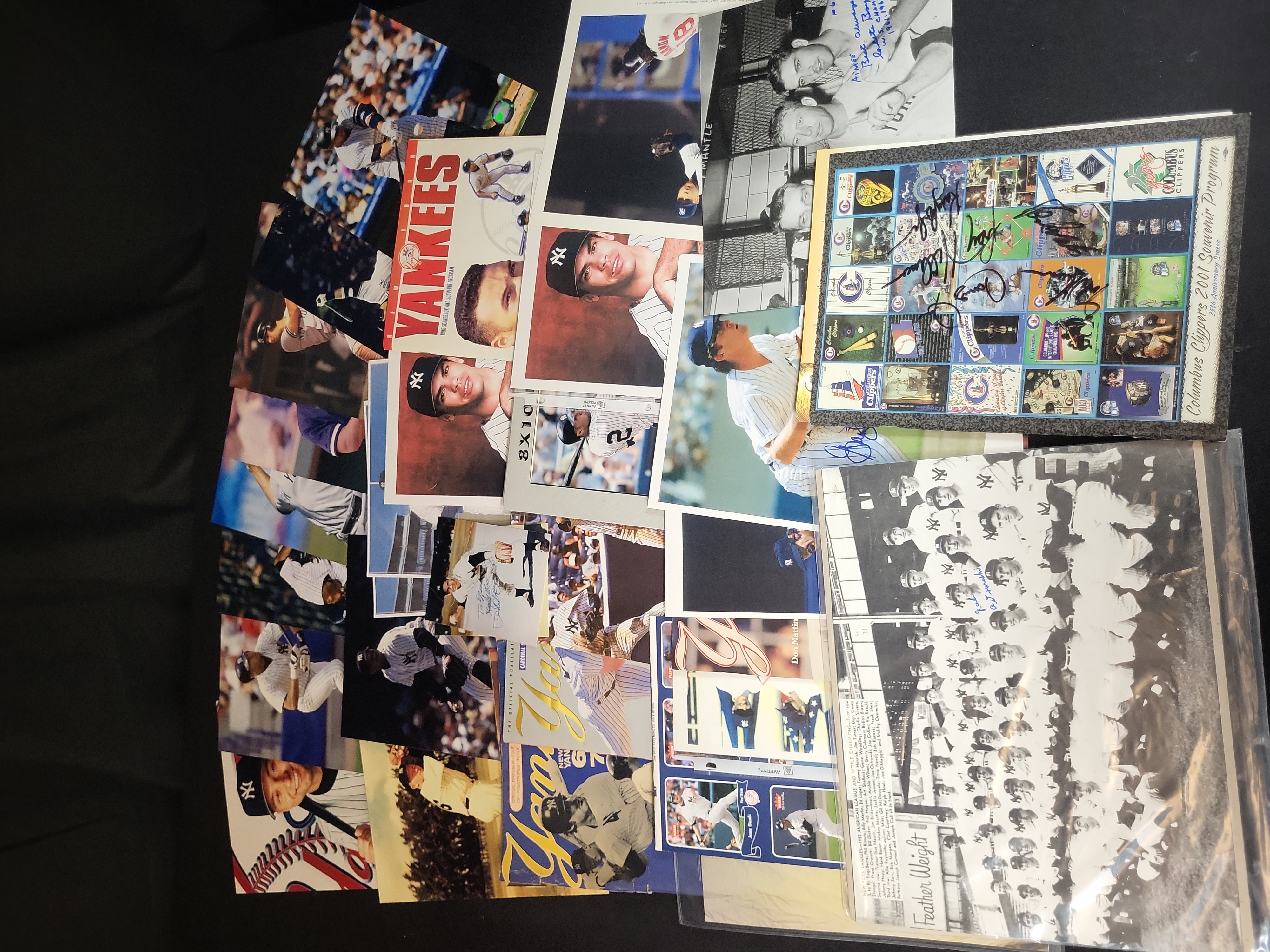 I03041 | A Collection of New York Yankees and Columbus Clippers Baseball Memorabilia Including Autographed Photos and Publications