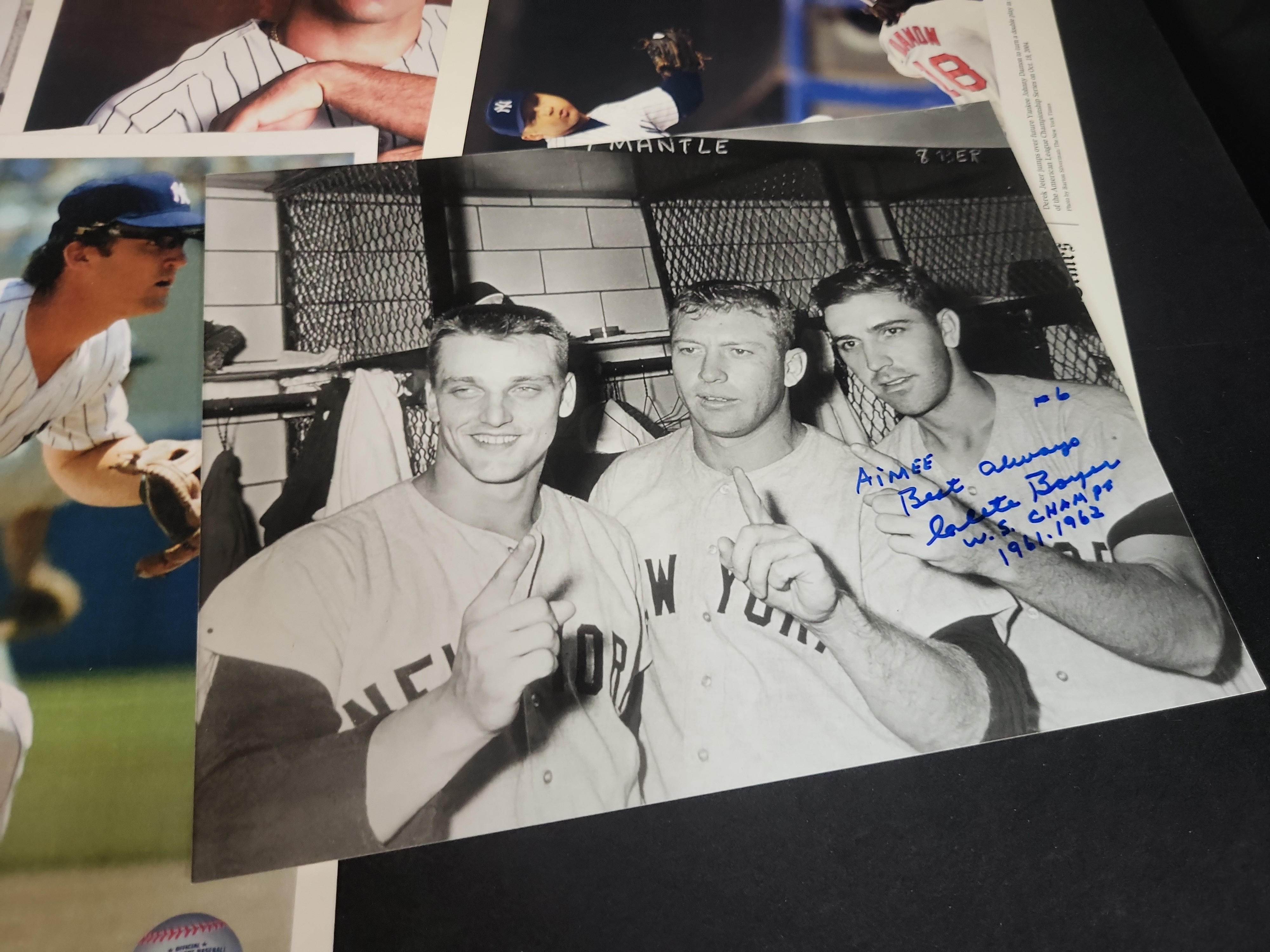 I03041 | A Collection of New York Yankees and Columbus Clippers Baseball Memorabilia Including Autographed Photos and Publications