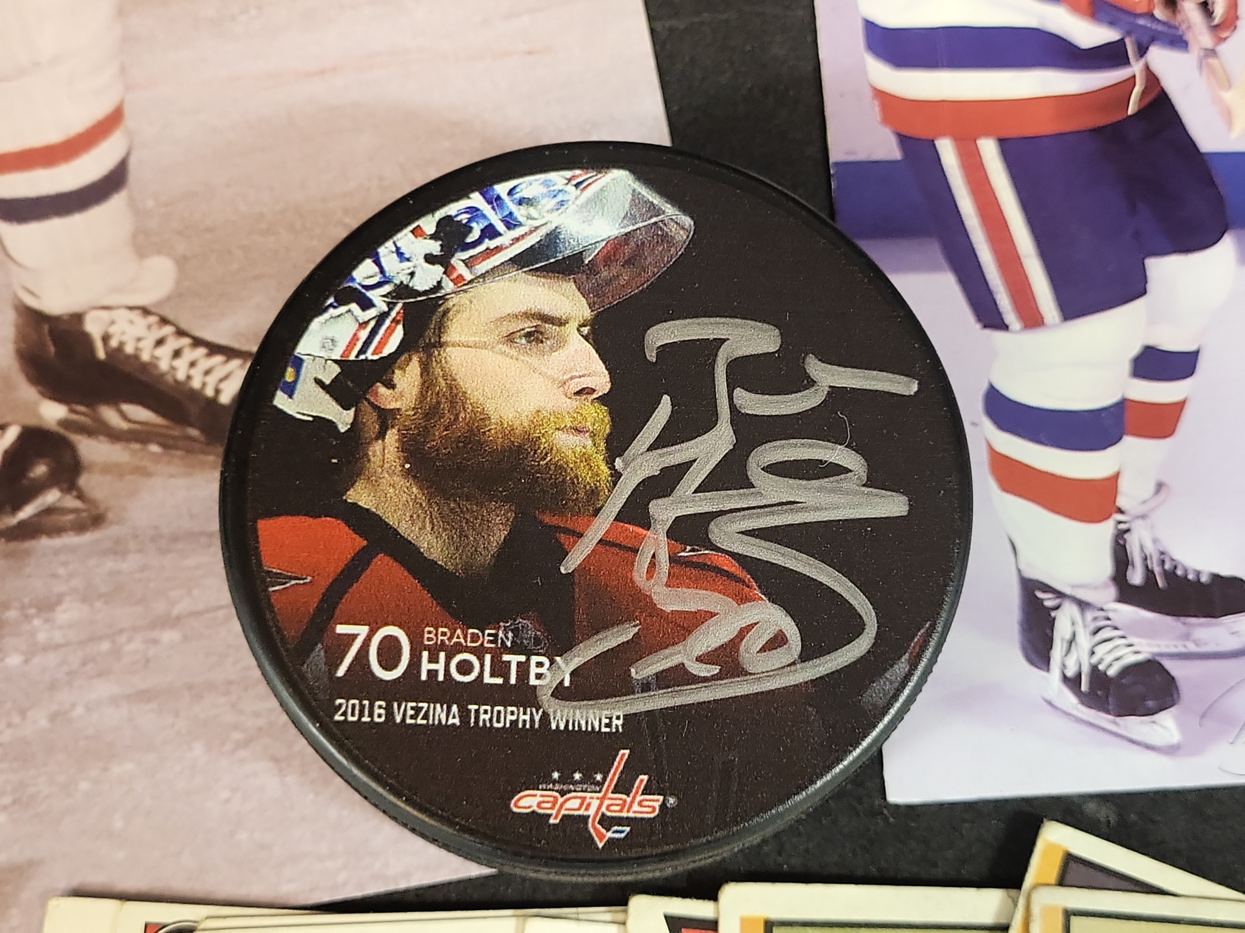 I03445 | A Collection of Professional Hockey Memorabilia Featuring Autographed Items and Trading Cards