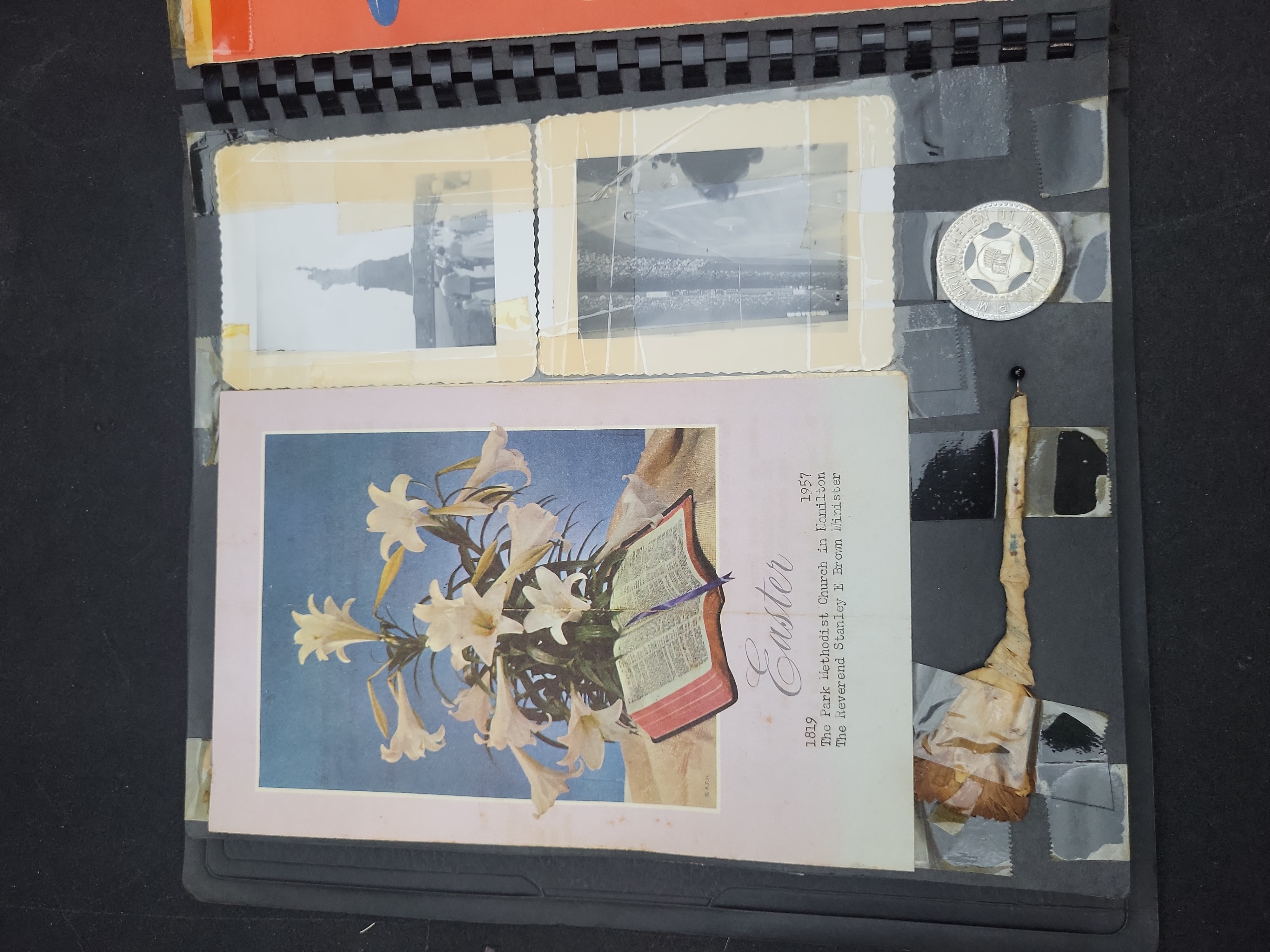 I03315 | A 1950s Personal Scrapbook of Arthur R. Zimmer Featuring a 1957 New York Giants Program and Vintage Ephemera