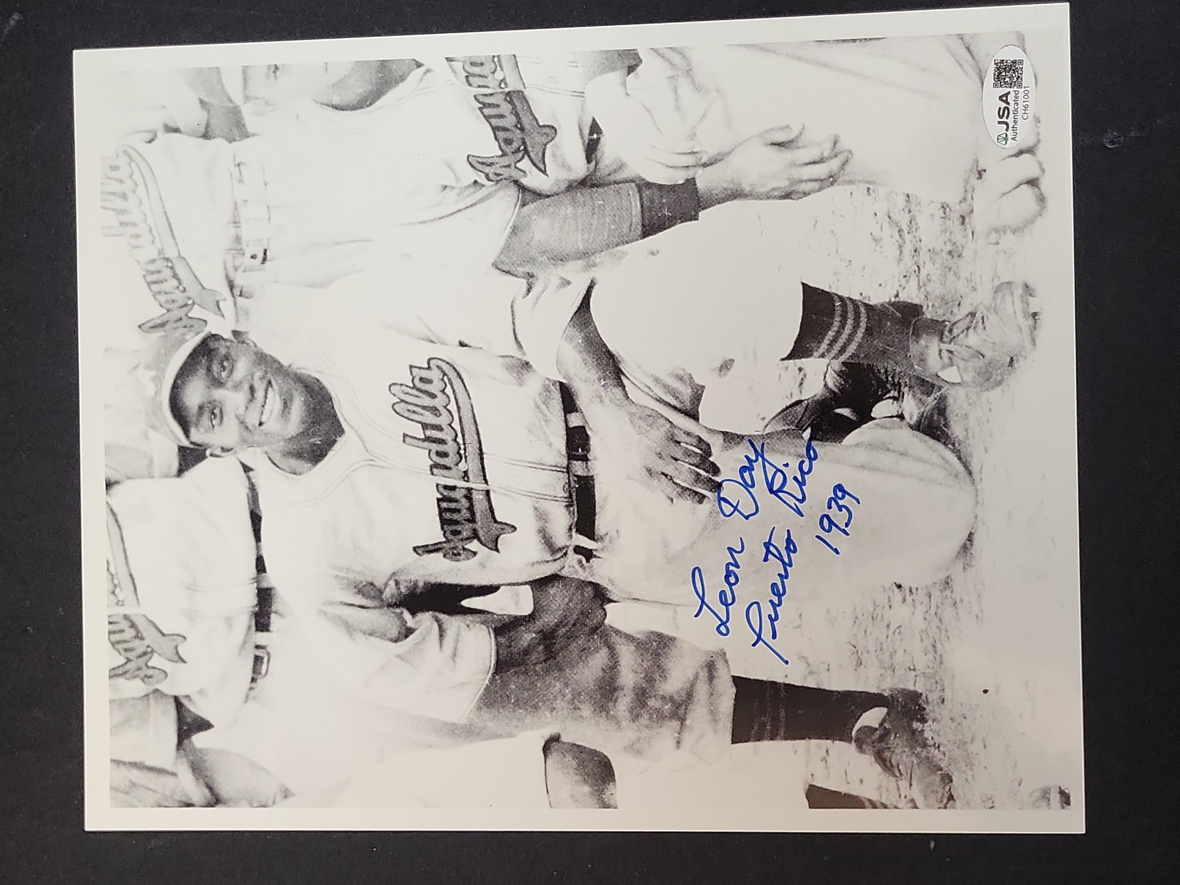 I03309 | Leon Day Signed Aguadilla Puerto Rico 1939 Autographed 8x10 Photograph JSA Authenticated