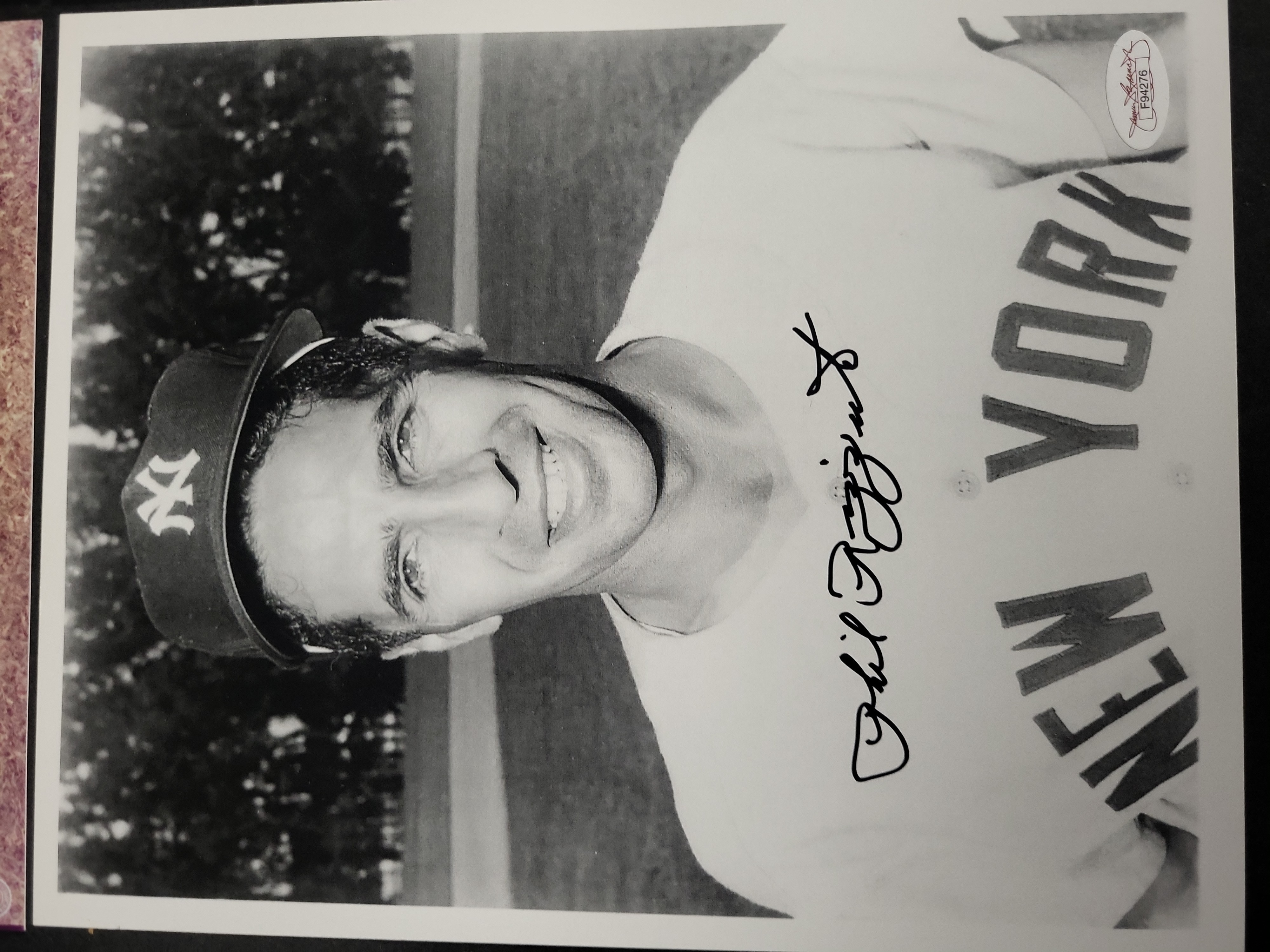 I03409 | A Collection of Four Autographed Baseball Photographs and Memorabilia Items Including Phil Rizzuto