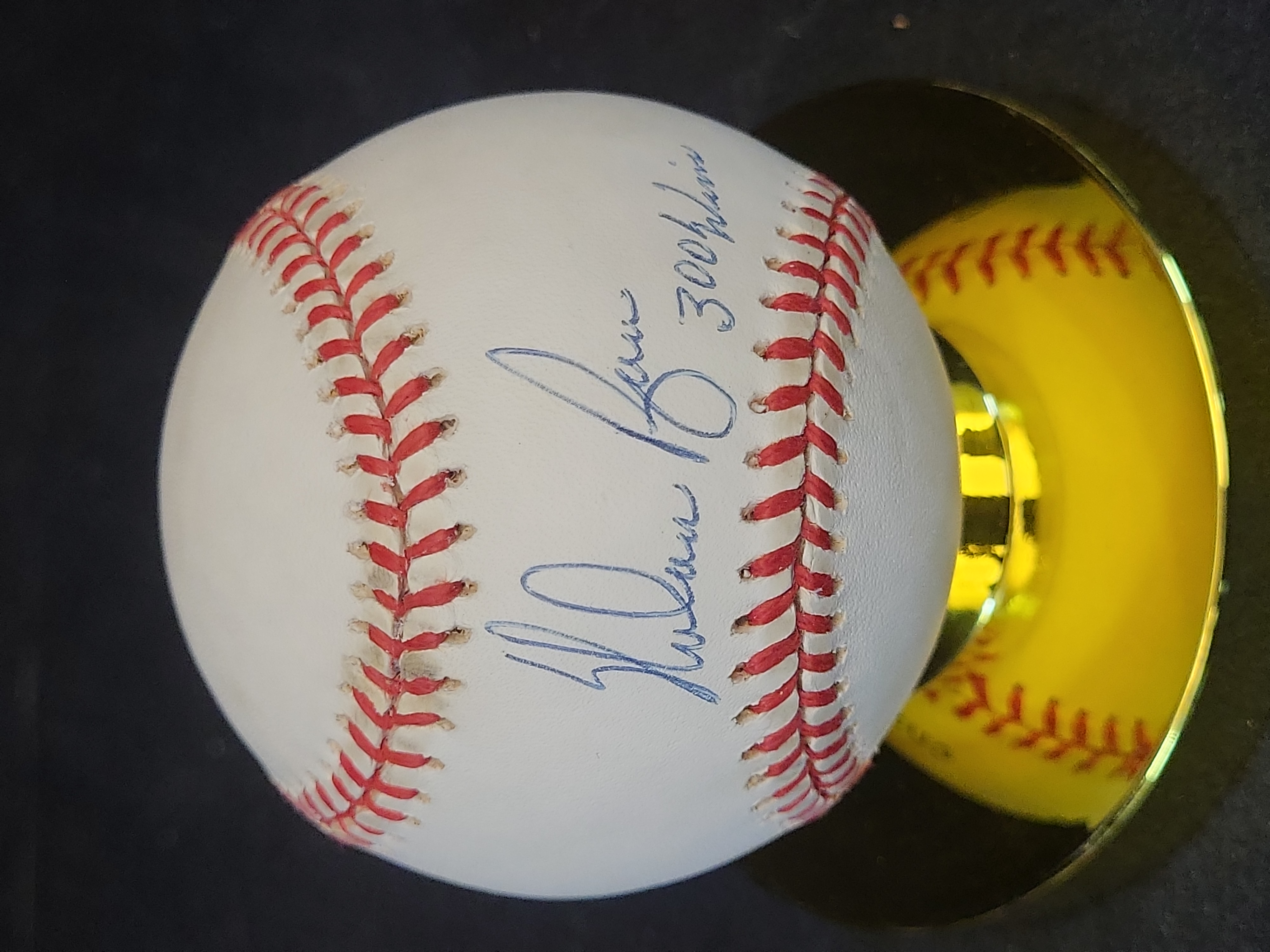 I03462 | Nolan Ryan Signed Rawlings Official American League Baseball with 300 Wins Inscription and JSA Authentication