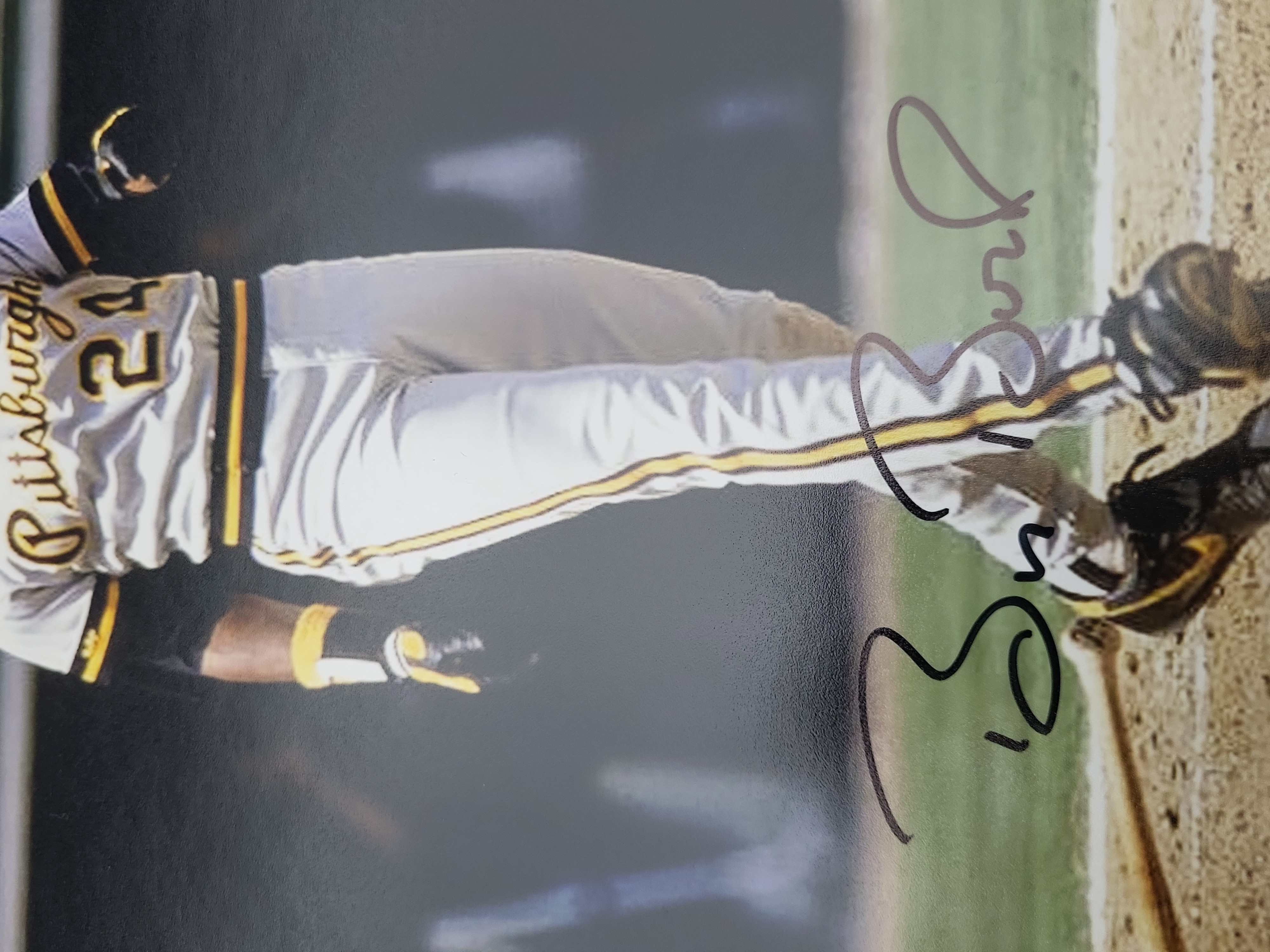 I01701 | Autographed Barry Bonds Pittsburgh Pirates Color Photograph with Player Authentication Hologram