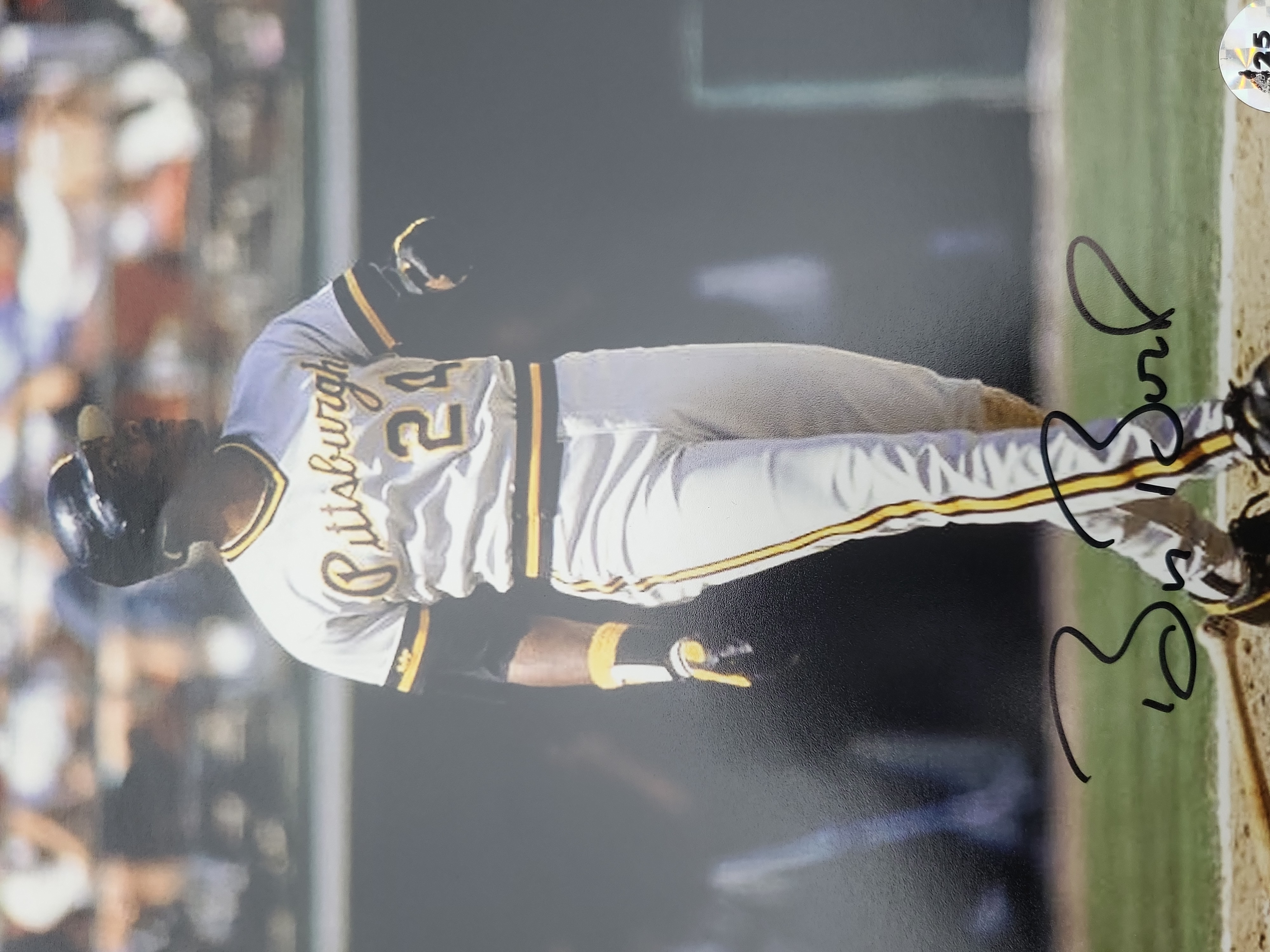 I01701 | Autographed Barry Bonds Pittsburgh Pirates Color Photograph with Player Authentication Hologram