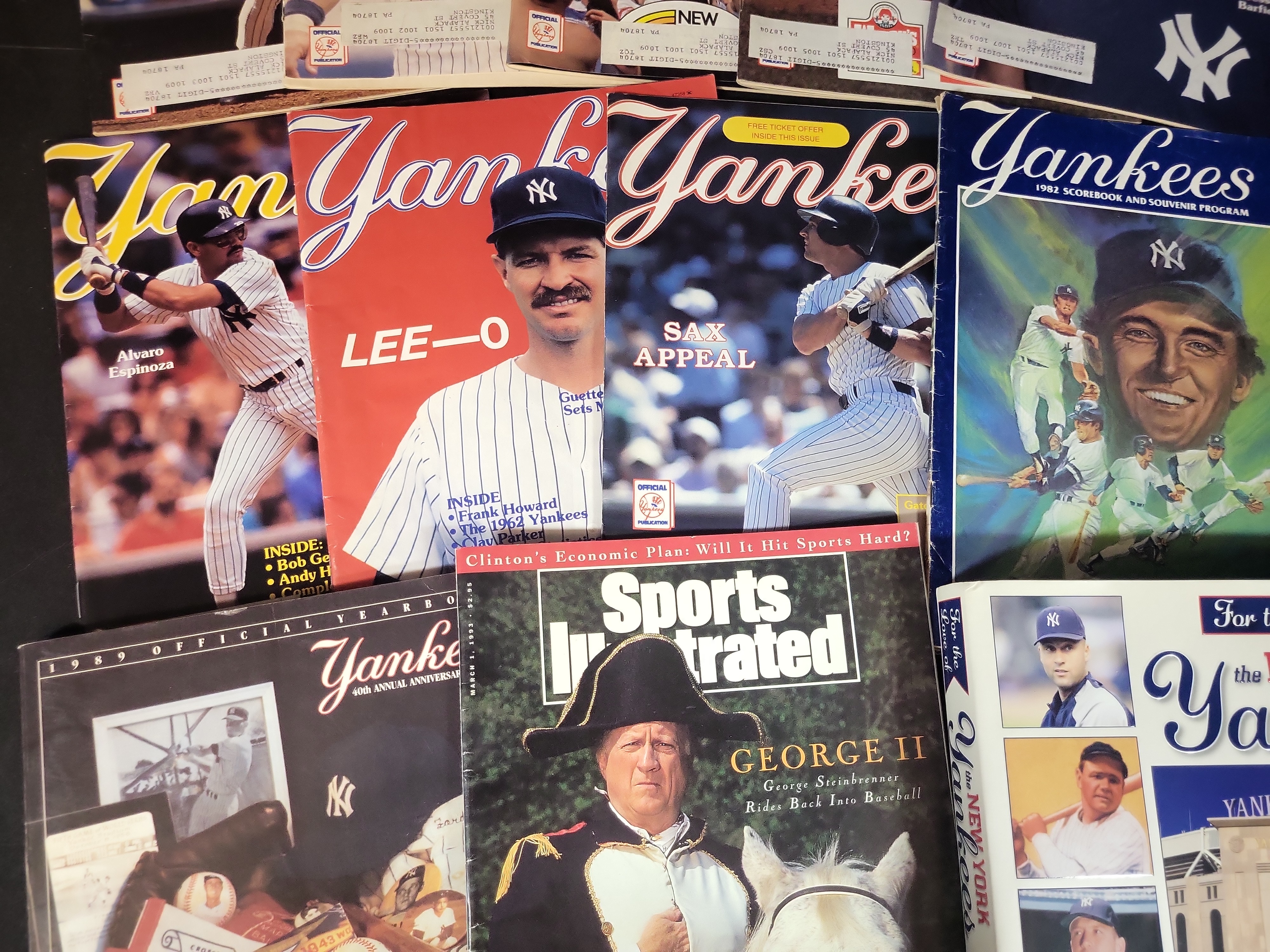 I03048 | Collection of New York Yankees Baseball Memorabilia Including Framed Photos, Magazines, and Books