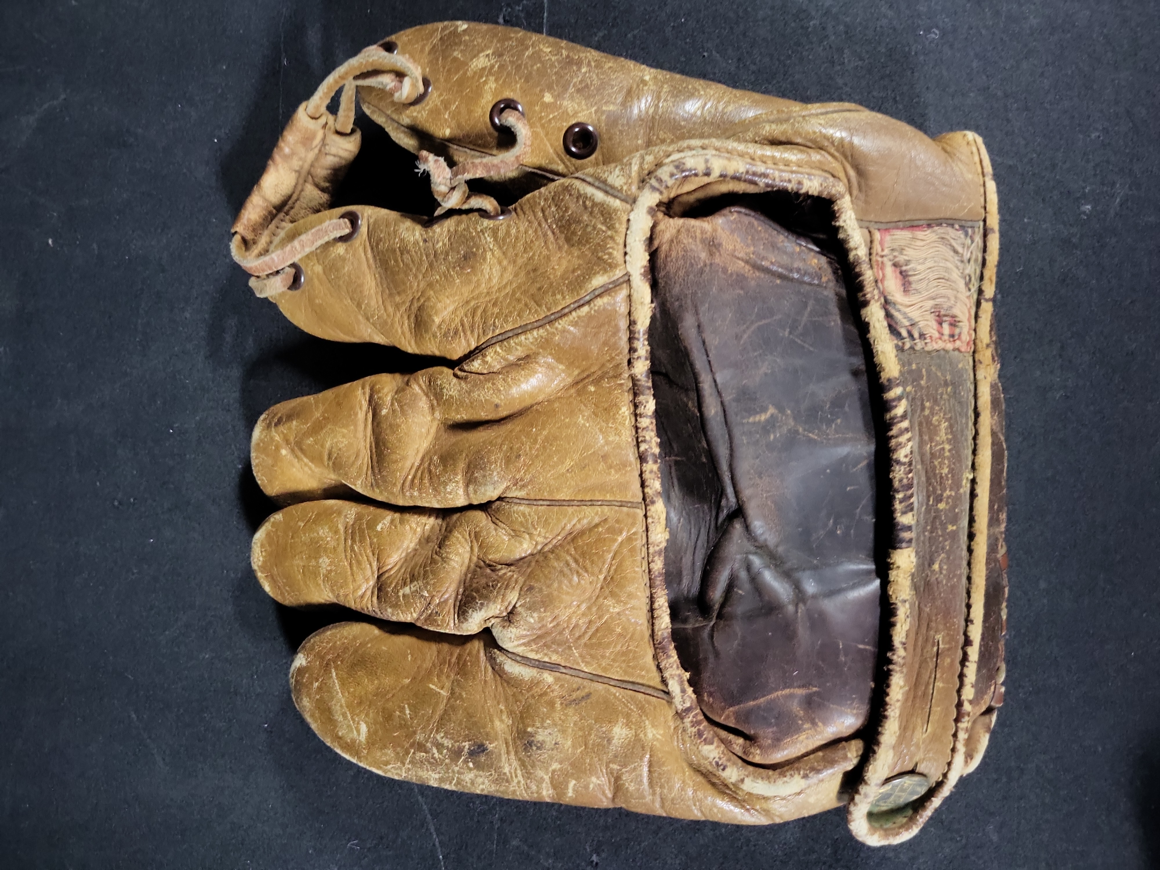 I03201 | Vintage Rawlings Split-Finger Leather Baseball Glove