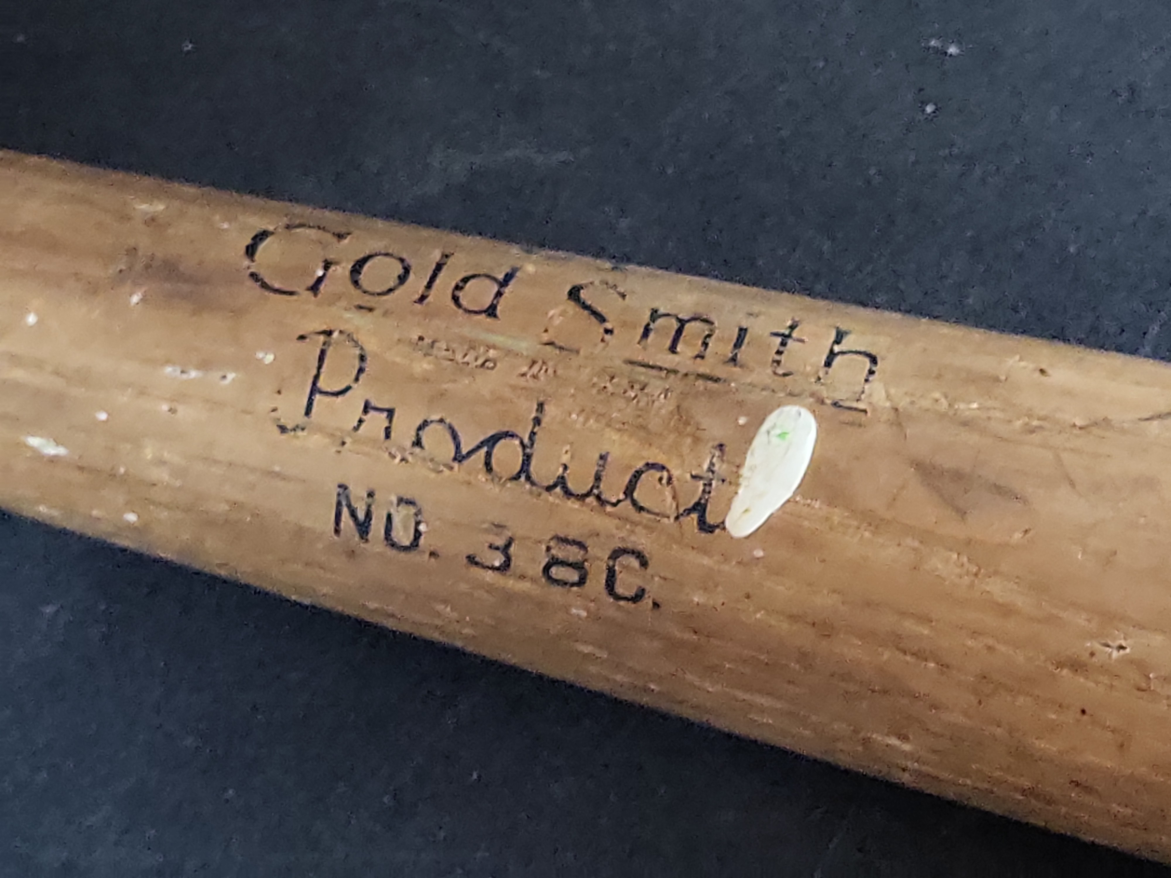 I03208 | Vintage Gold Smith Special Leaguer Joe DiMaggio Model Wood Baseball Bat Number 38C