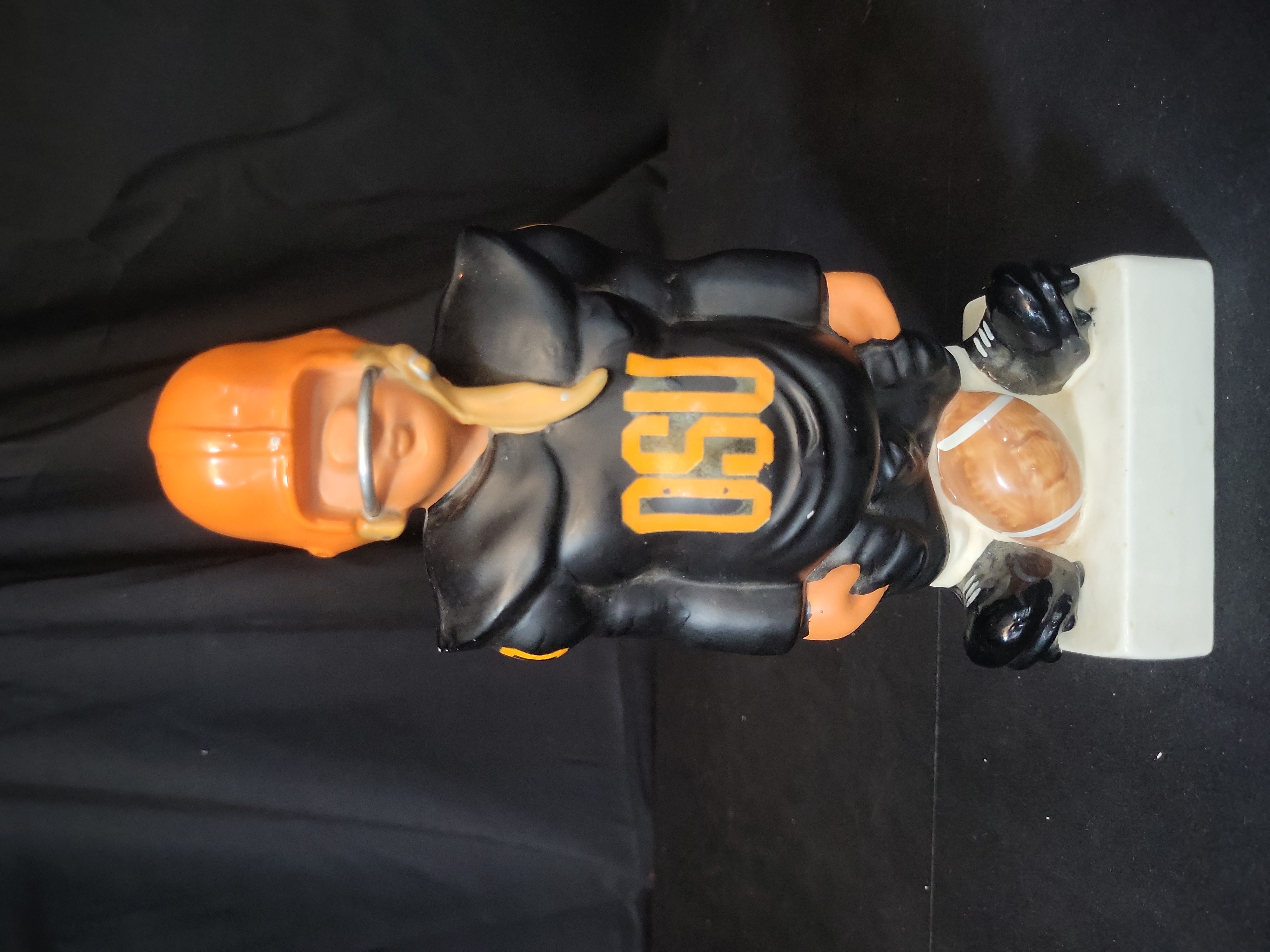 I03256 | Vintage 1960s Fred Kail OSU Ceramic Football Player Bank