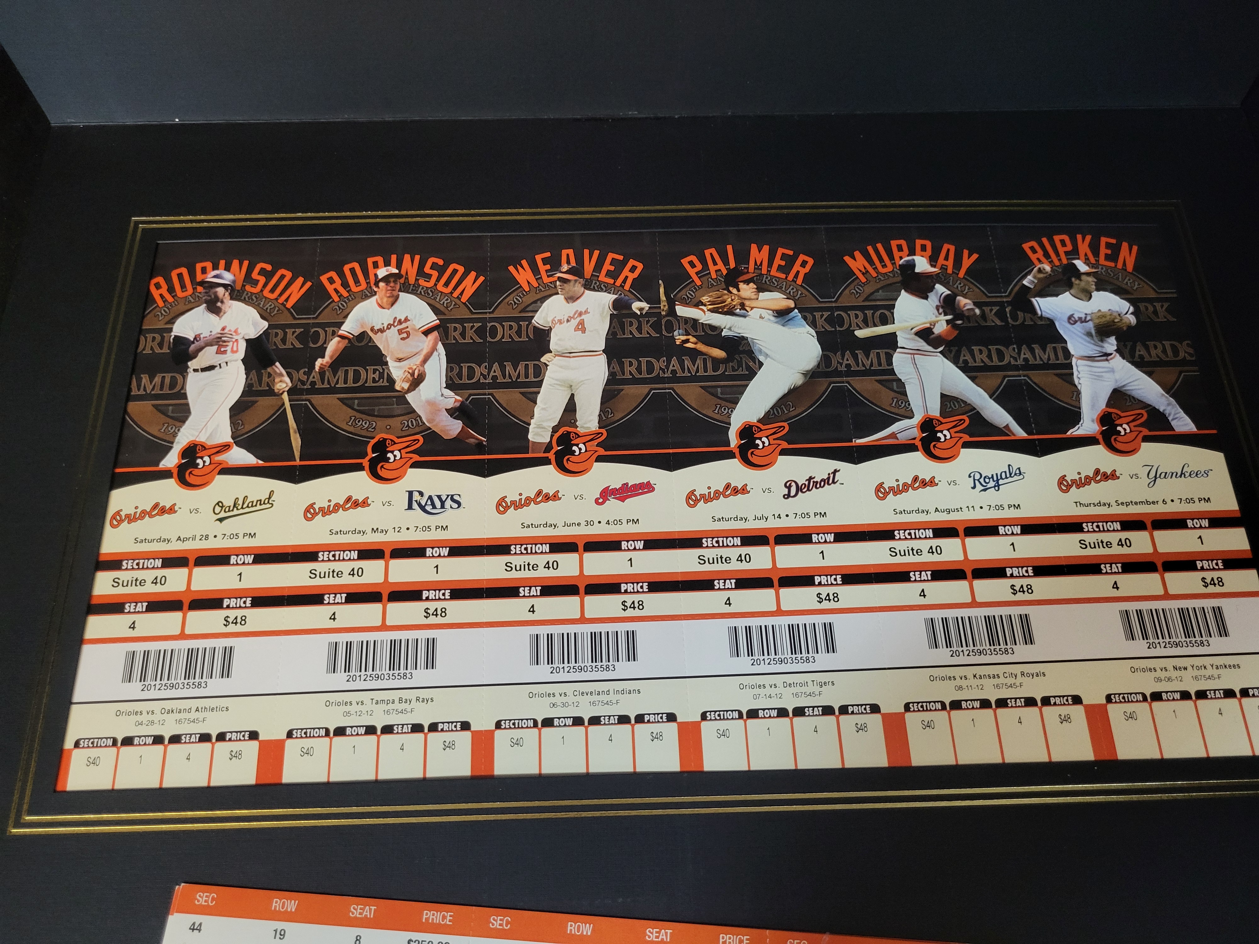 I03267 | A Collection of Baltimore Orioles Commemorative and Postseason Ticket Ephemera