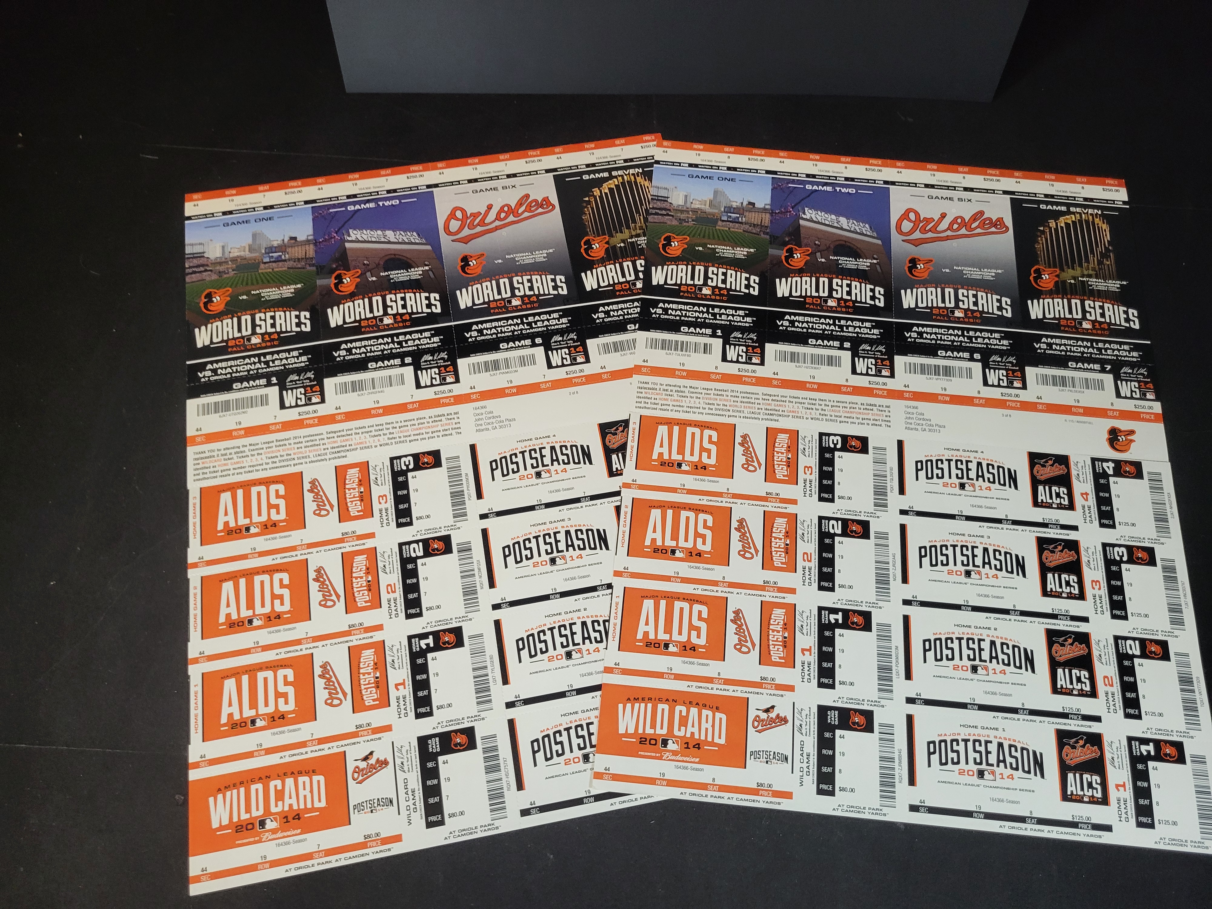 I03267 | A Collection of Baltimore Orioles Commemorative and Postseason Ticket Ephemera