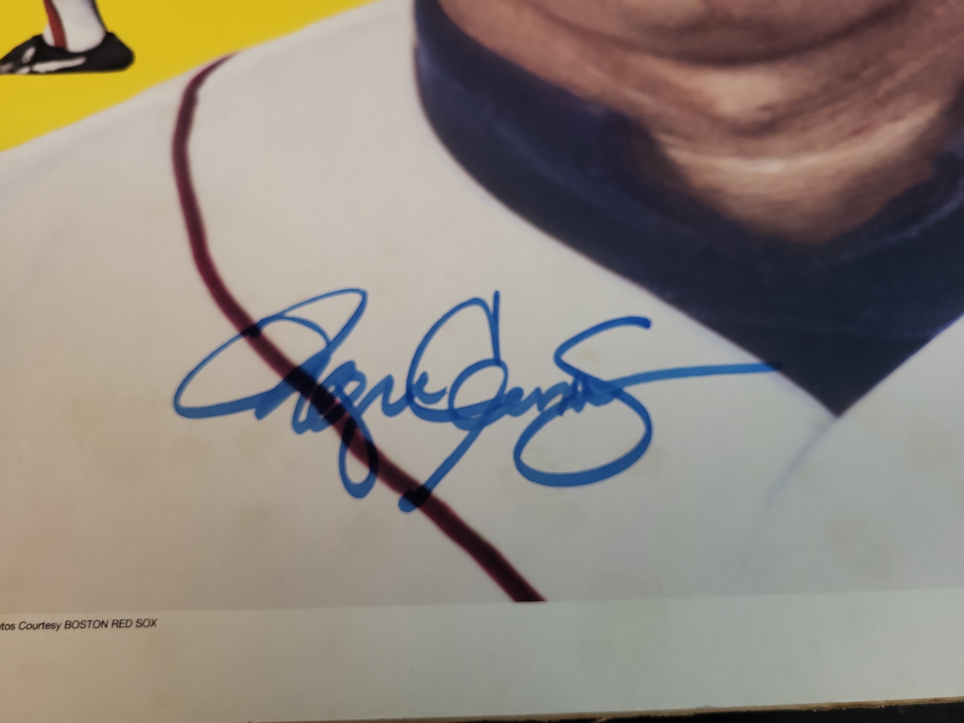 I03118 | Roger Clemens Signed Boston Red Sox G&O Graphics Commemorative Poster JSA Authenticated