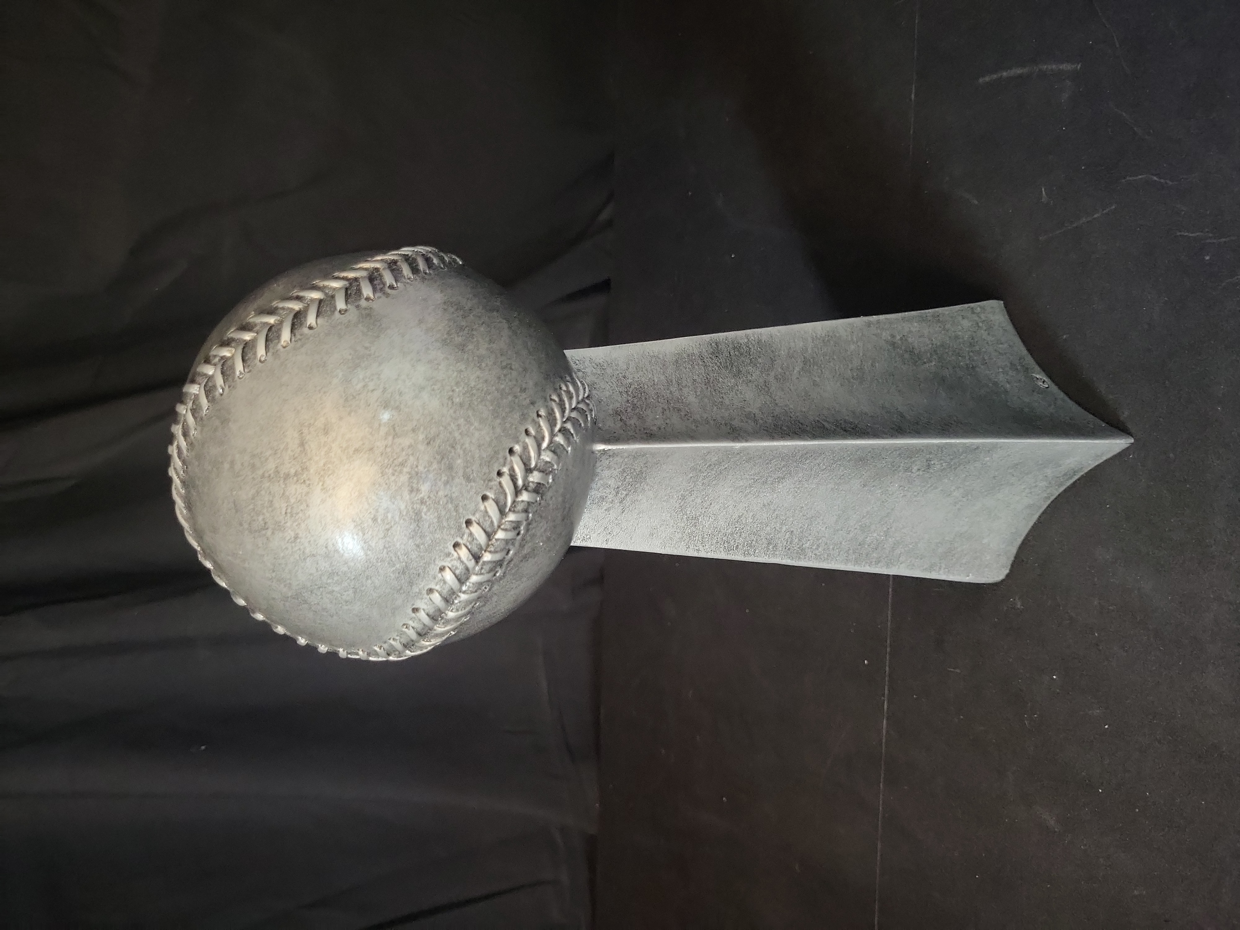 I03119 | Dwight Doc Gooden Signed 14-Inch Replica Silver World Champion Baseball Trophy