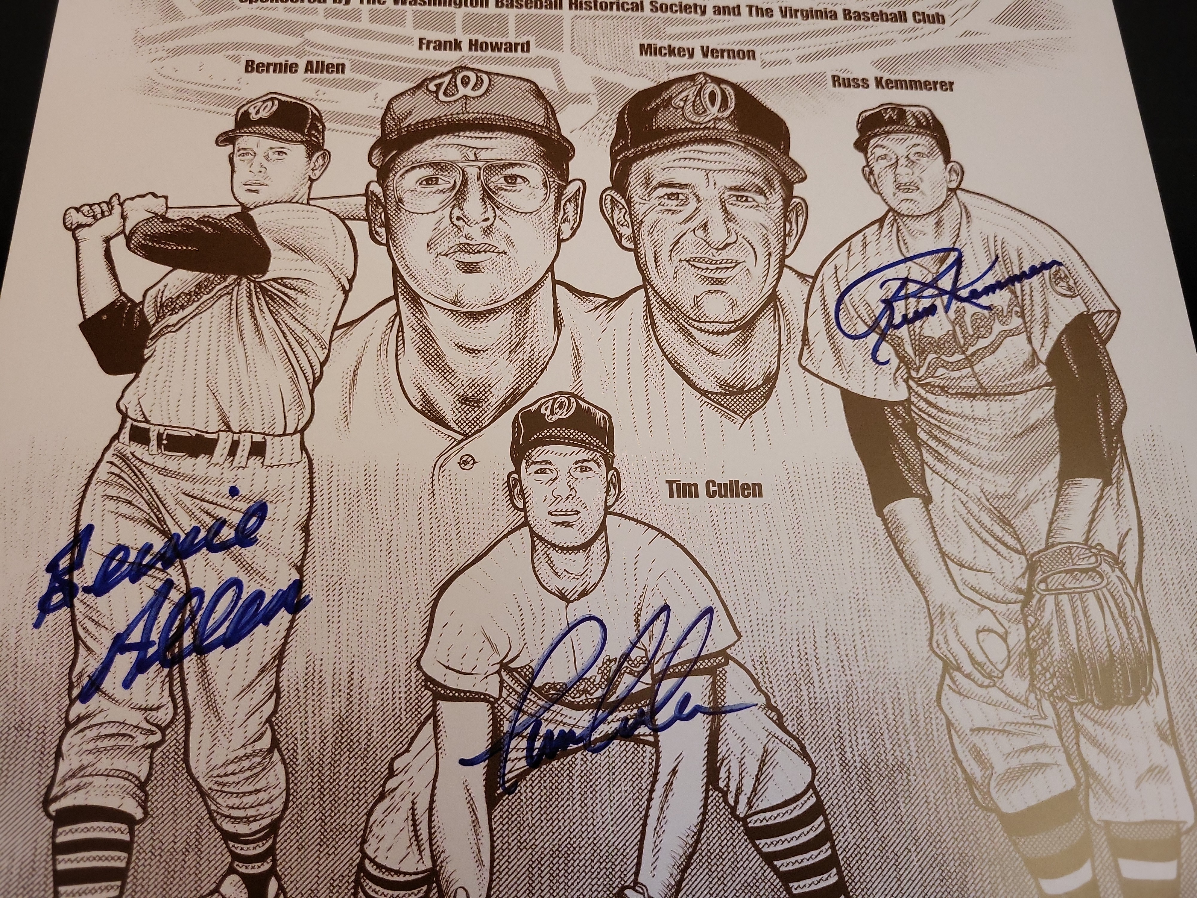 I00827 | Washington Senators Legends Multi-Signed 2003 Nats Fest Poster, JSA Authenticated
