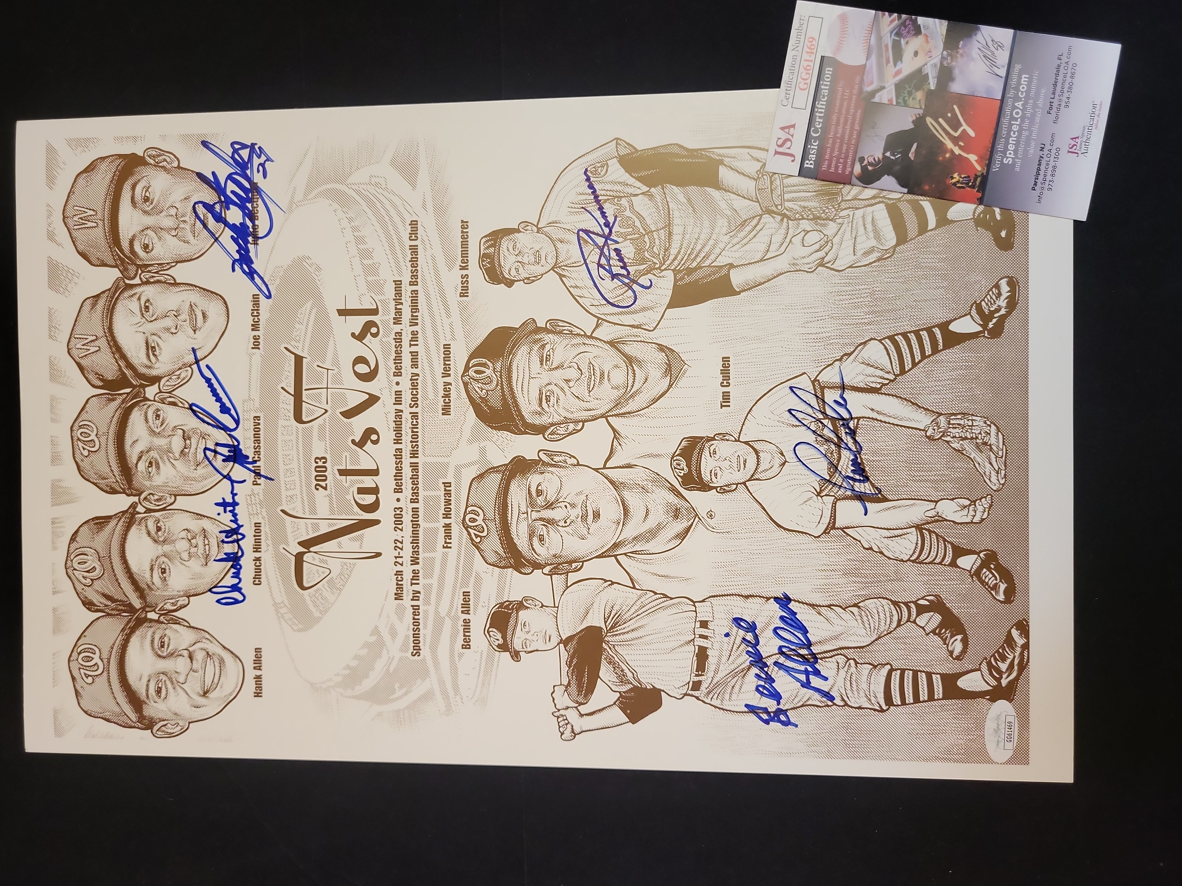 I00827 | Washington Senators Legends Multi-Signed 2003 Nats Fest Poster, JSA Authenticated