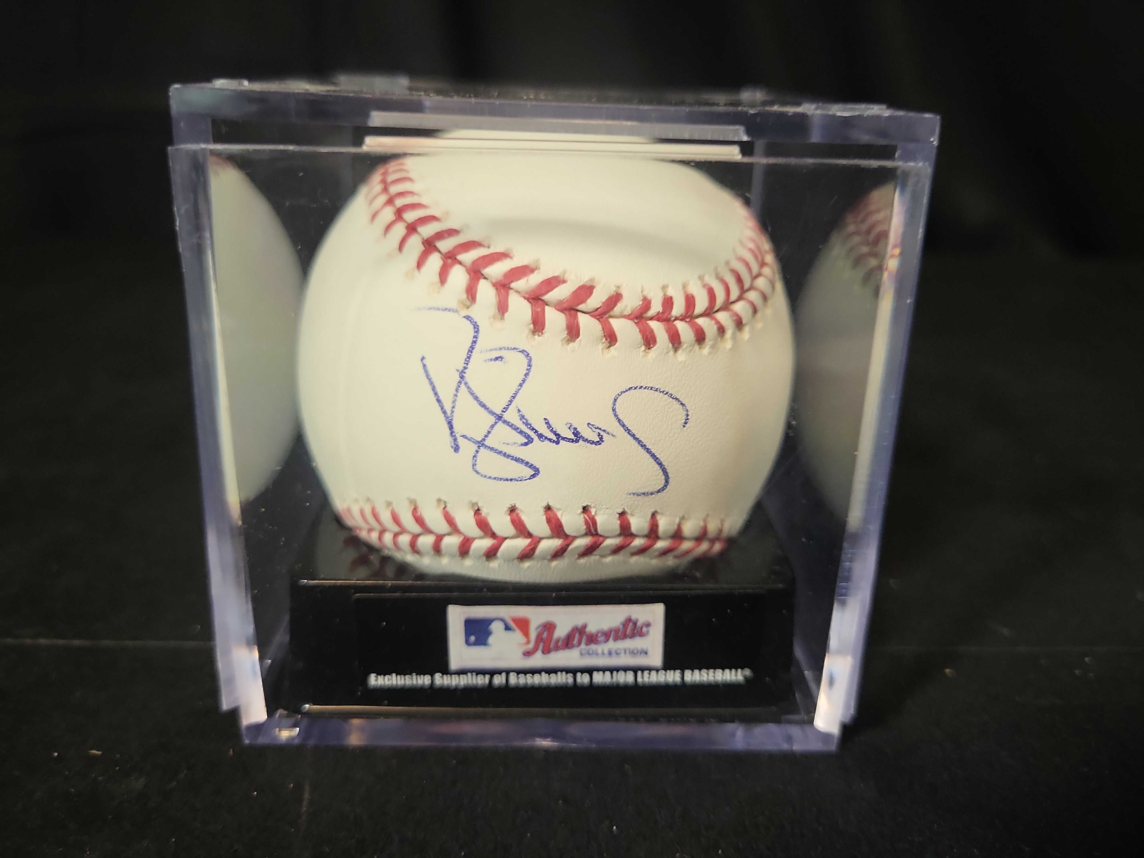 I03071 | Corbin Burnes Autographed Rawlings Official Major League Baseball in Display Case