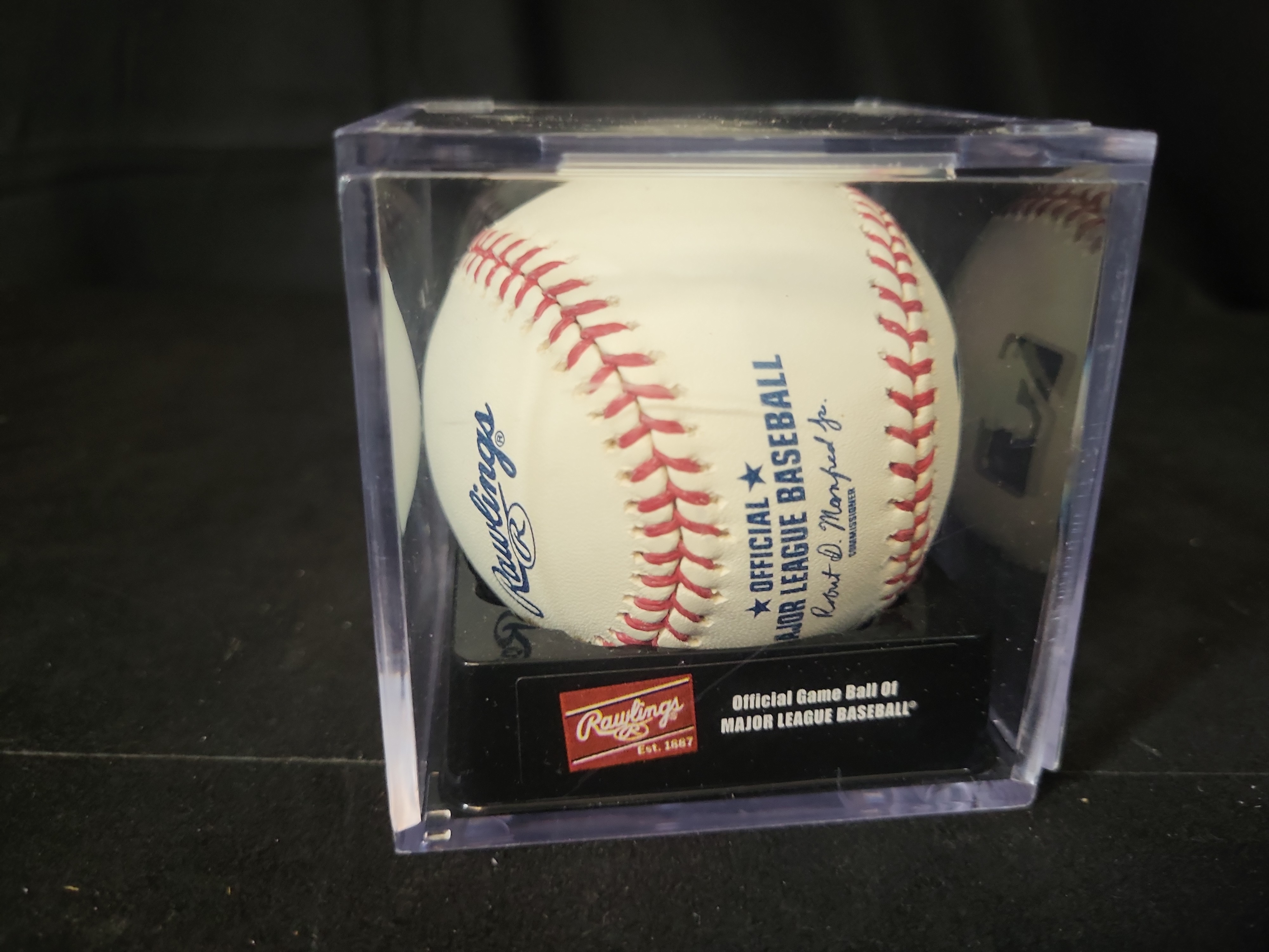 I03071 | Corbin Burnes Autographed Rawlings Official Major League Baseball in Display Case