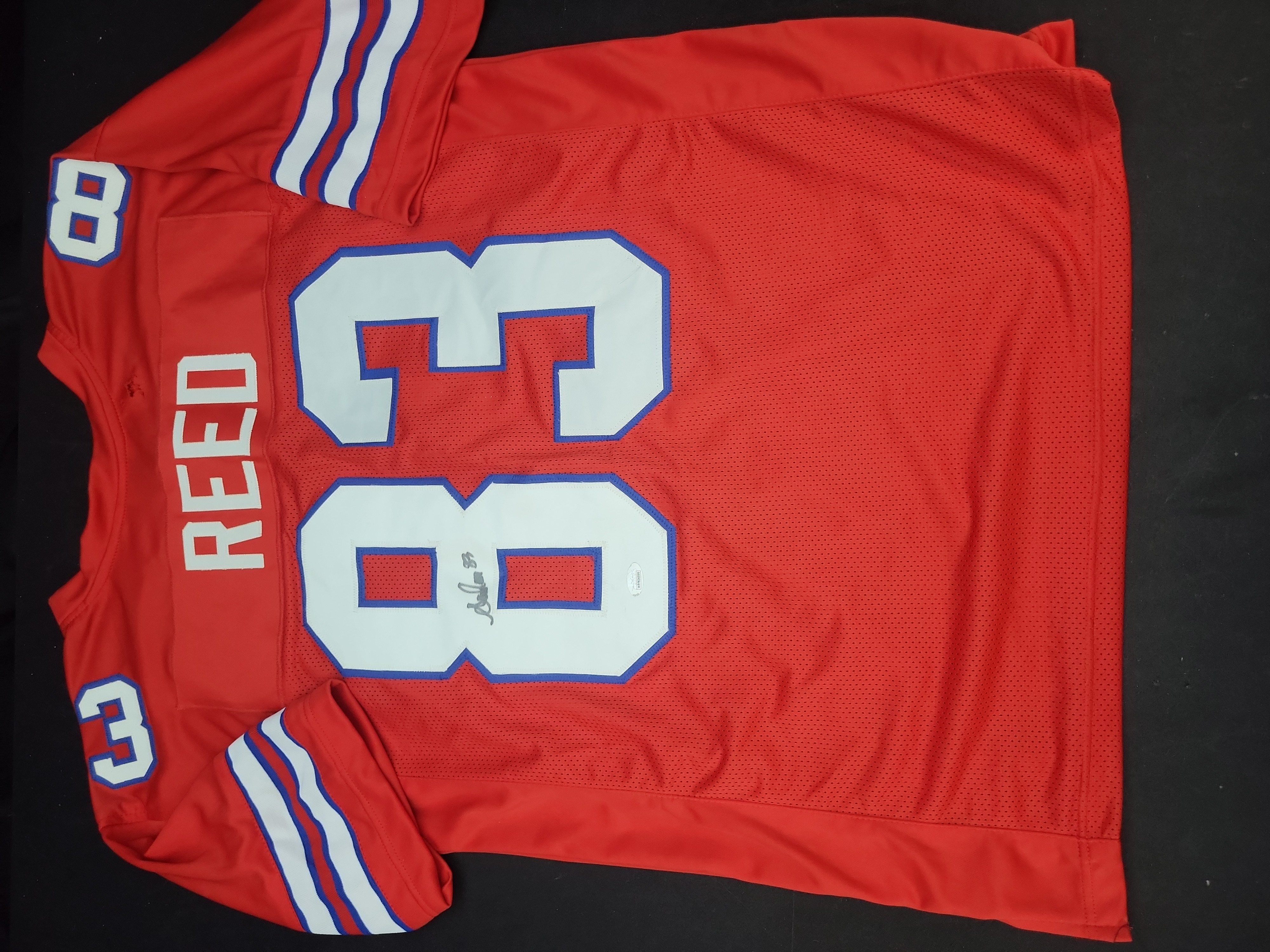 I03556 | Andre Reed Signed Buffalo Bills Custom Football Jersey with JSA Authentication