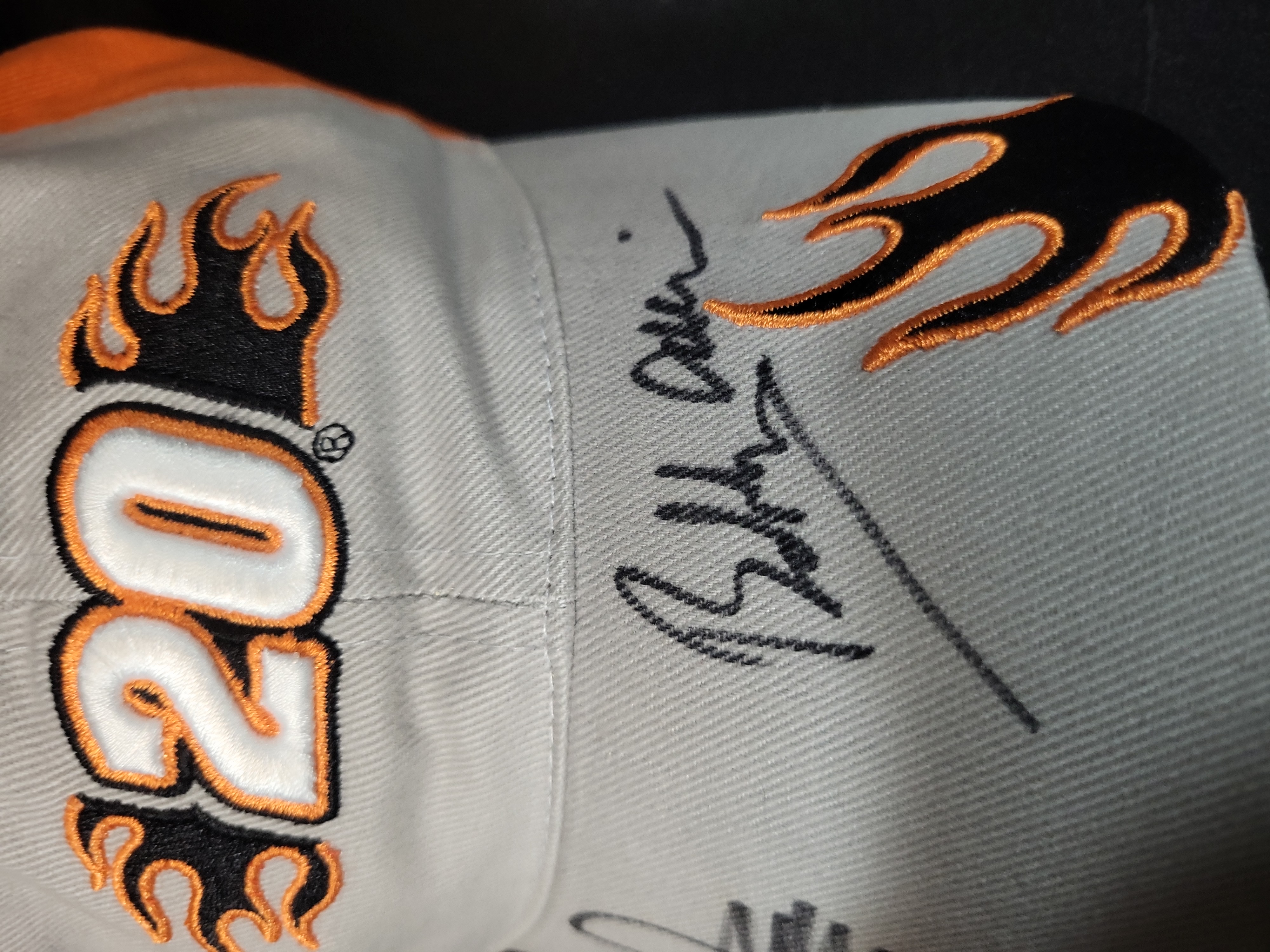 I03238 | Tony Stewart Number 20 Joe Gibbs Racing NASCAR Signed Adjustable Hat