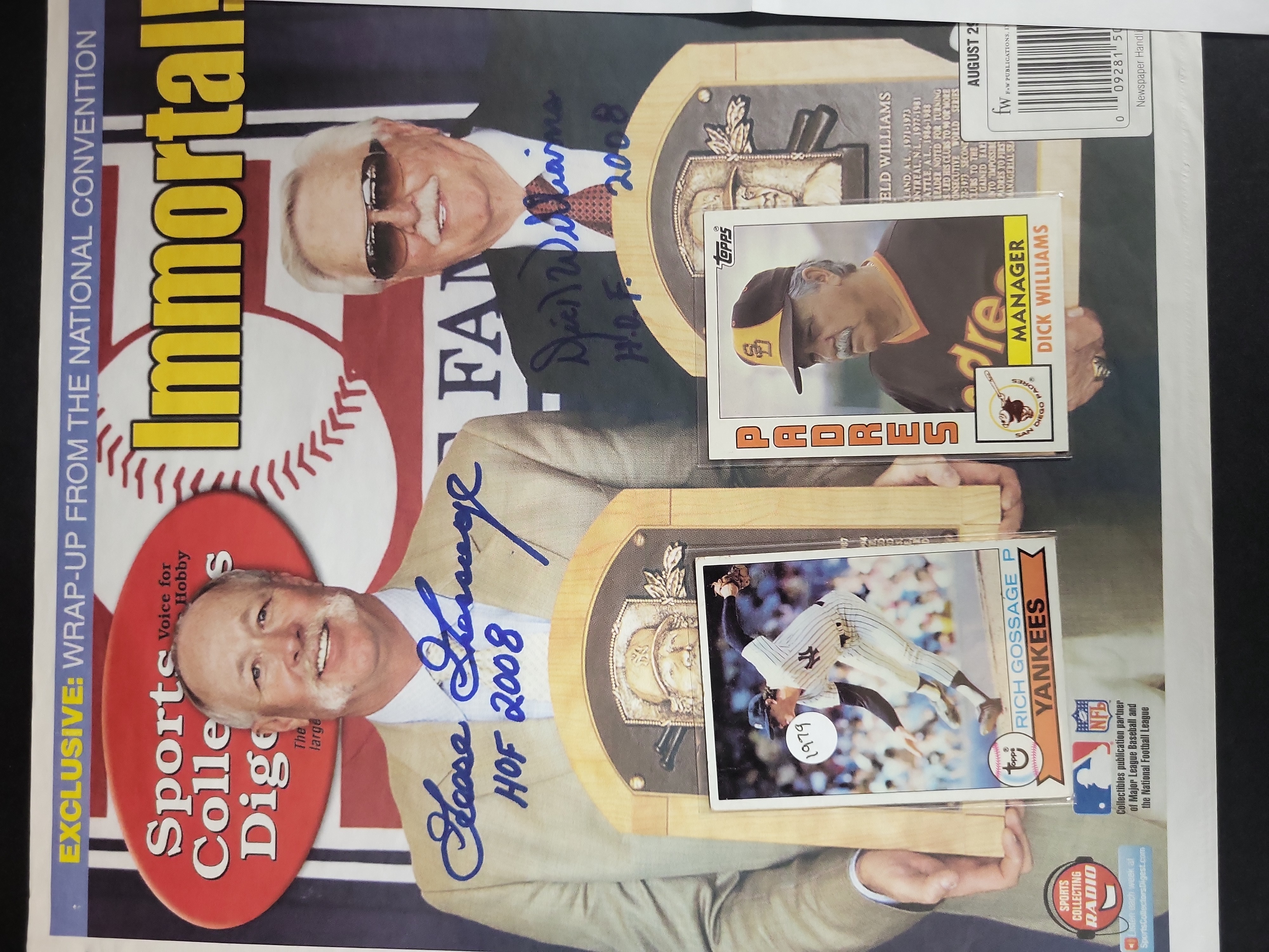 I03116 | An Assortment of Signed Sports Collectors Digest and Topps Memorabilia Featuring Goose Gossage and Dick Williams