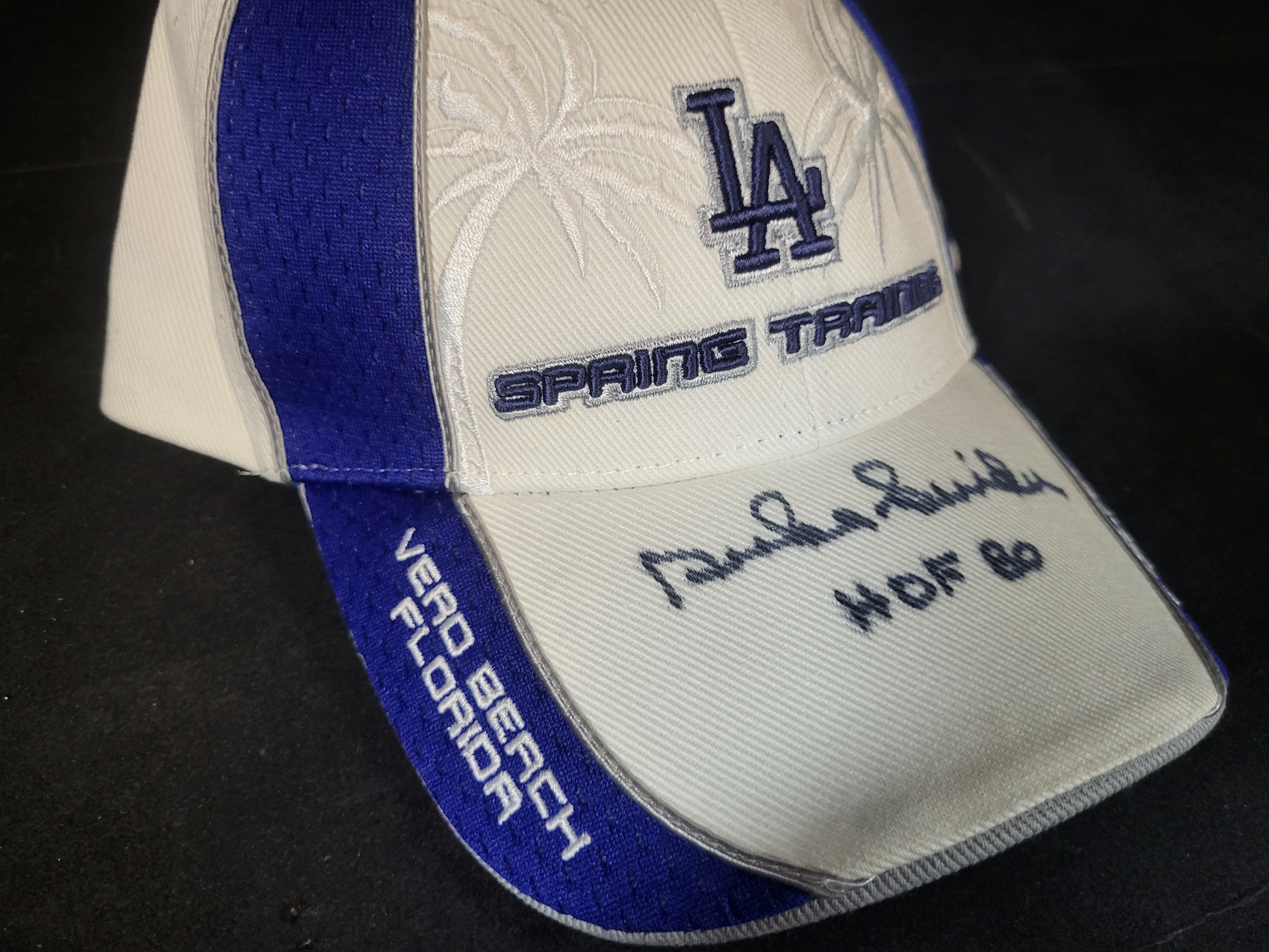 I03090 | Duke Snider Signed Los Angeles Dodgers Spring Training Baseball Cap with MLB Authentication Hologram