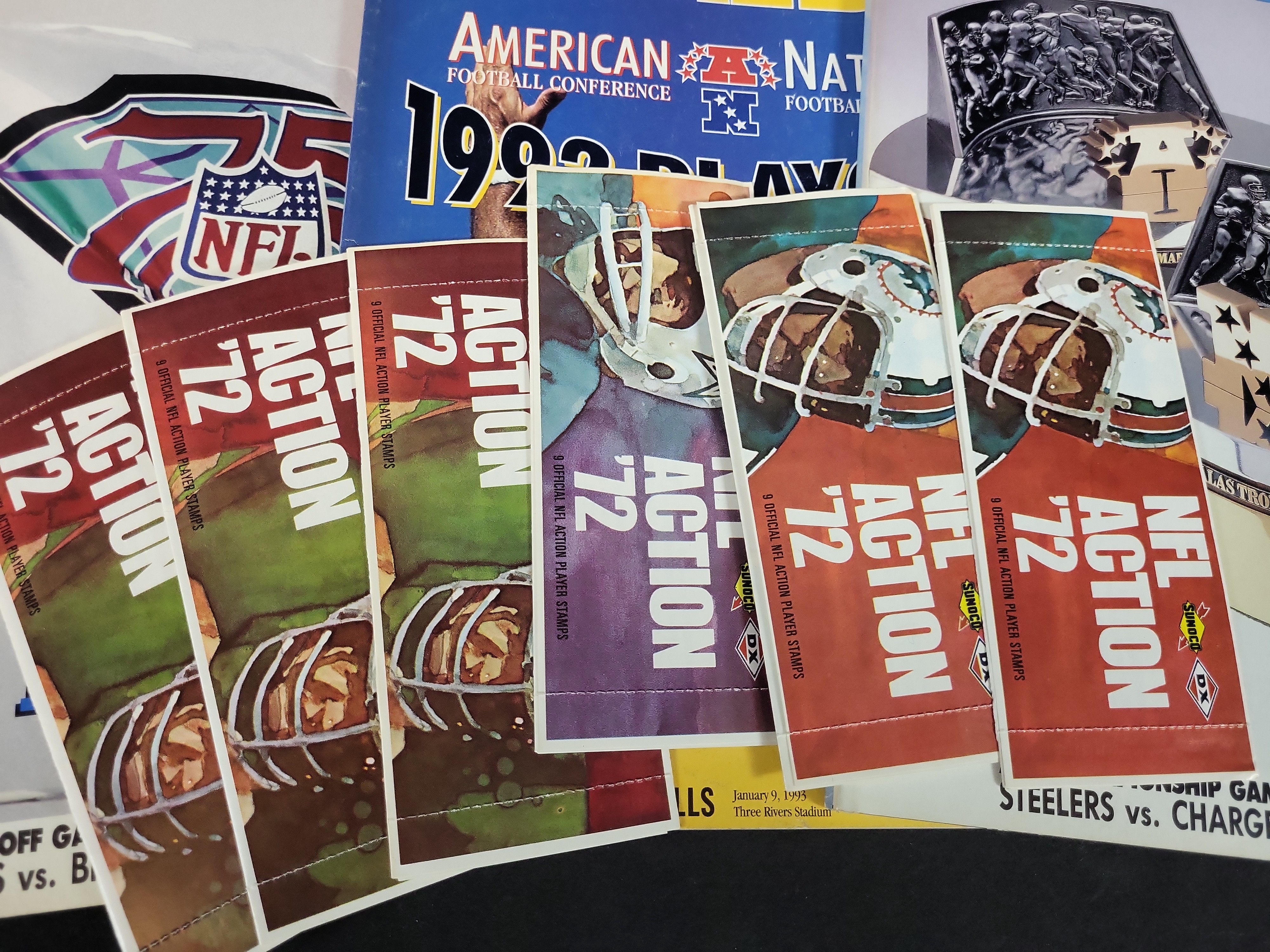 I03043 | An Assortment of NFL and Minor League Football Memorabilia Featuring Signed Washington Redskins Pennant