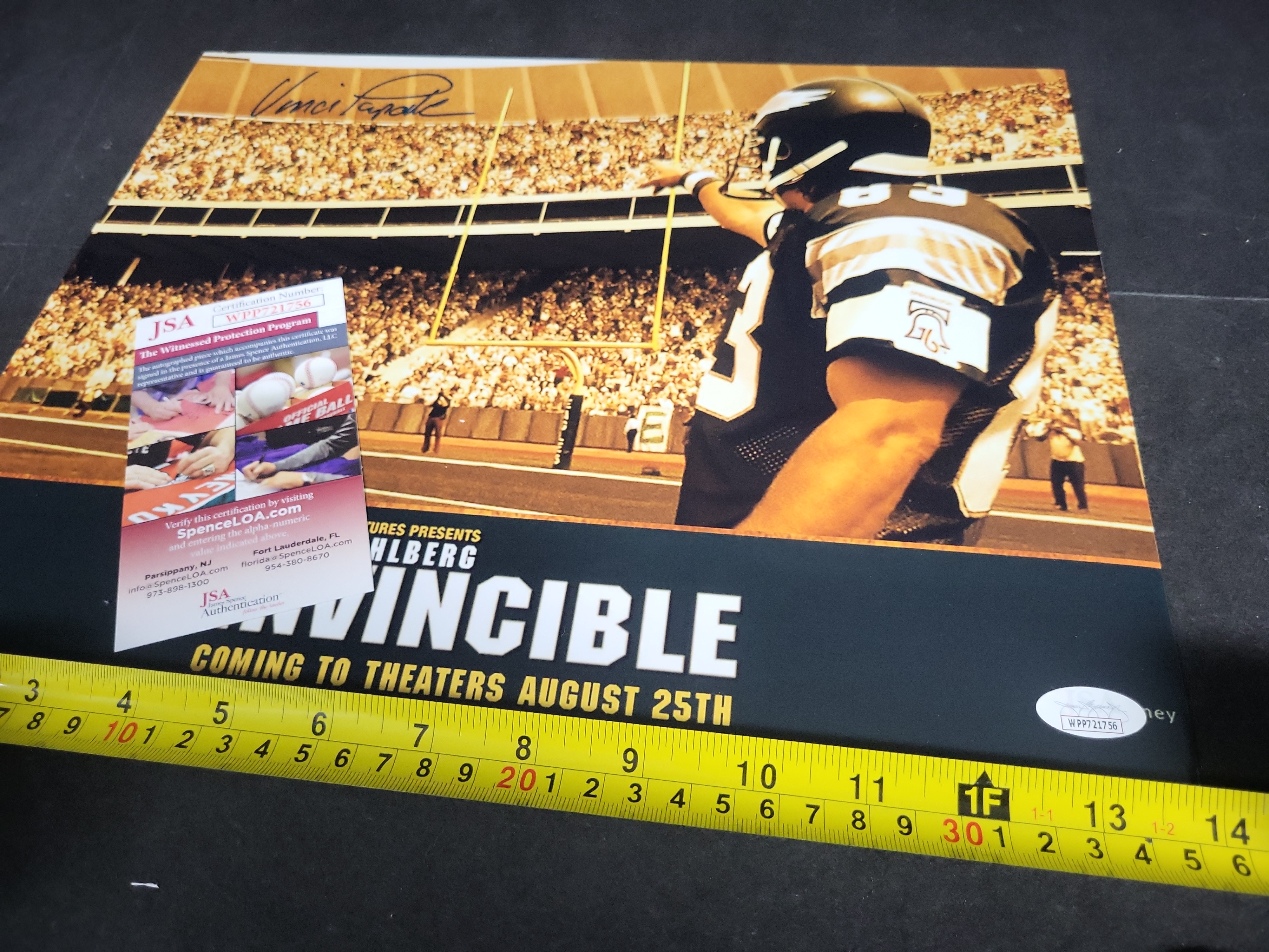 I03575 | Vince Papale Hand-Signed Invincible Movie Promotional Photograph with JSA Authentication