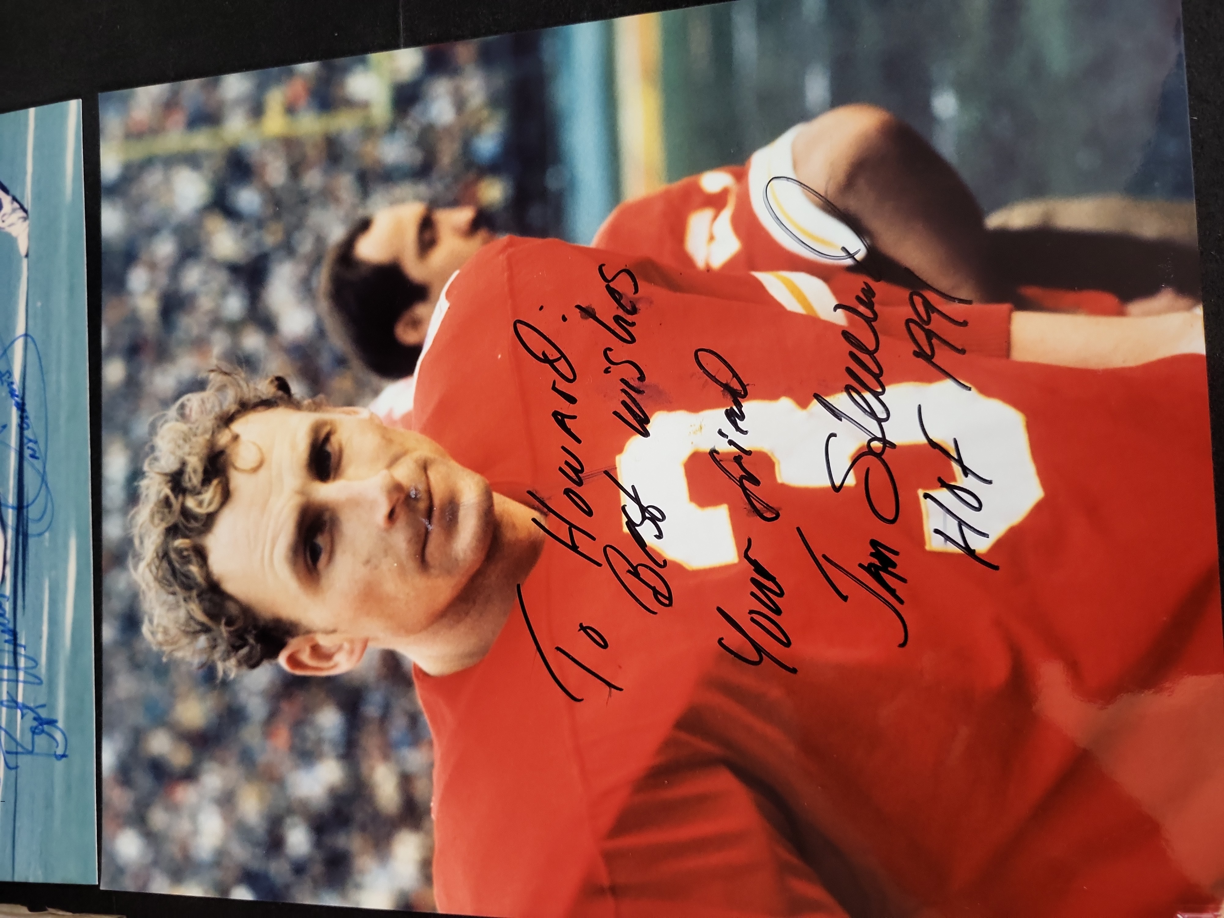 I03120 | A Trio of Autographed American Football Memorabilia Featuring Sean Landeta, Jan Stenerud, and O.J. Anderson