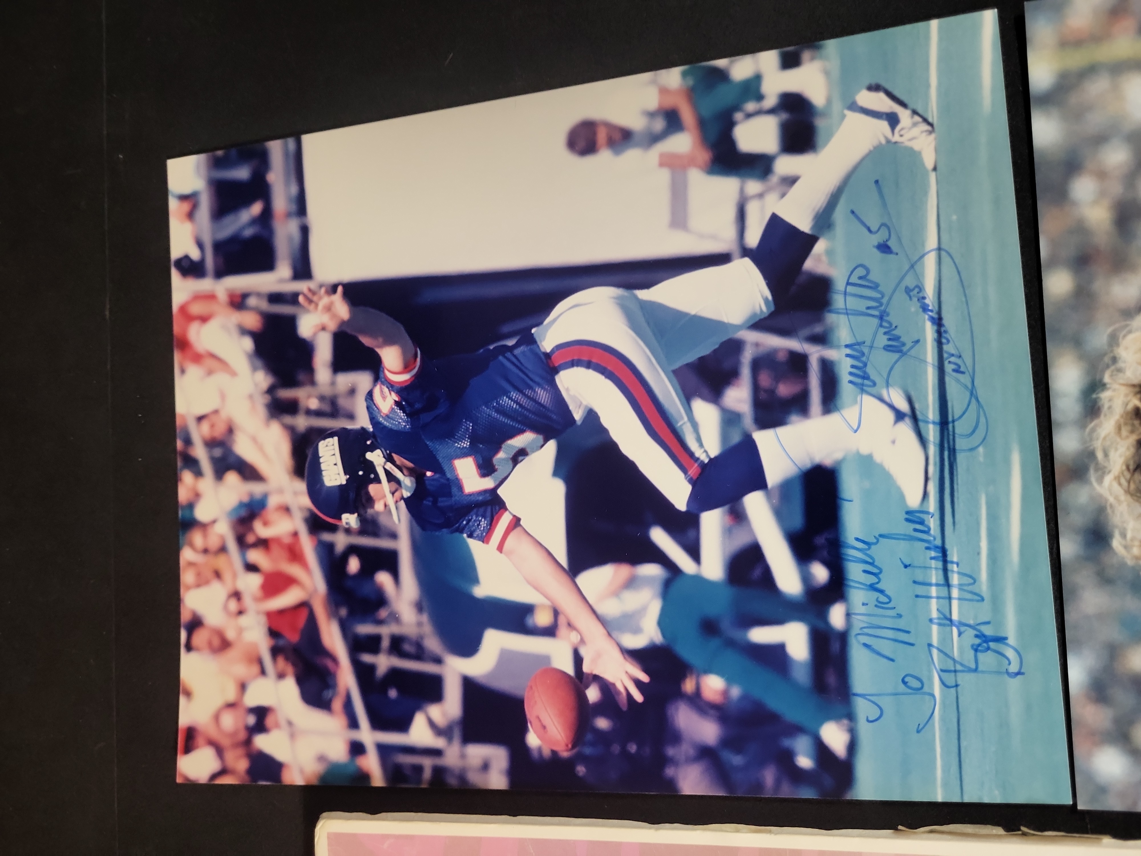 I03120 | A Trio of Autographed American Football Memorabilia Featuring Sean Landeta, Jan Stenerud, and O.J. Anderson