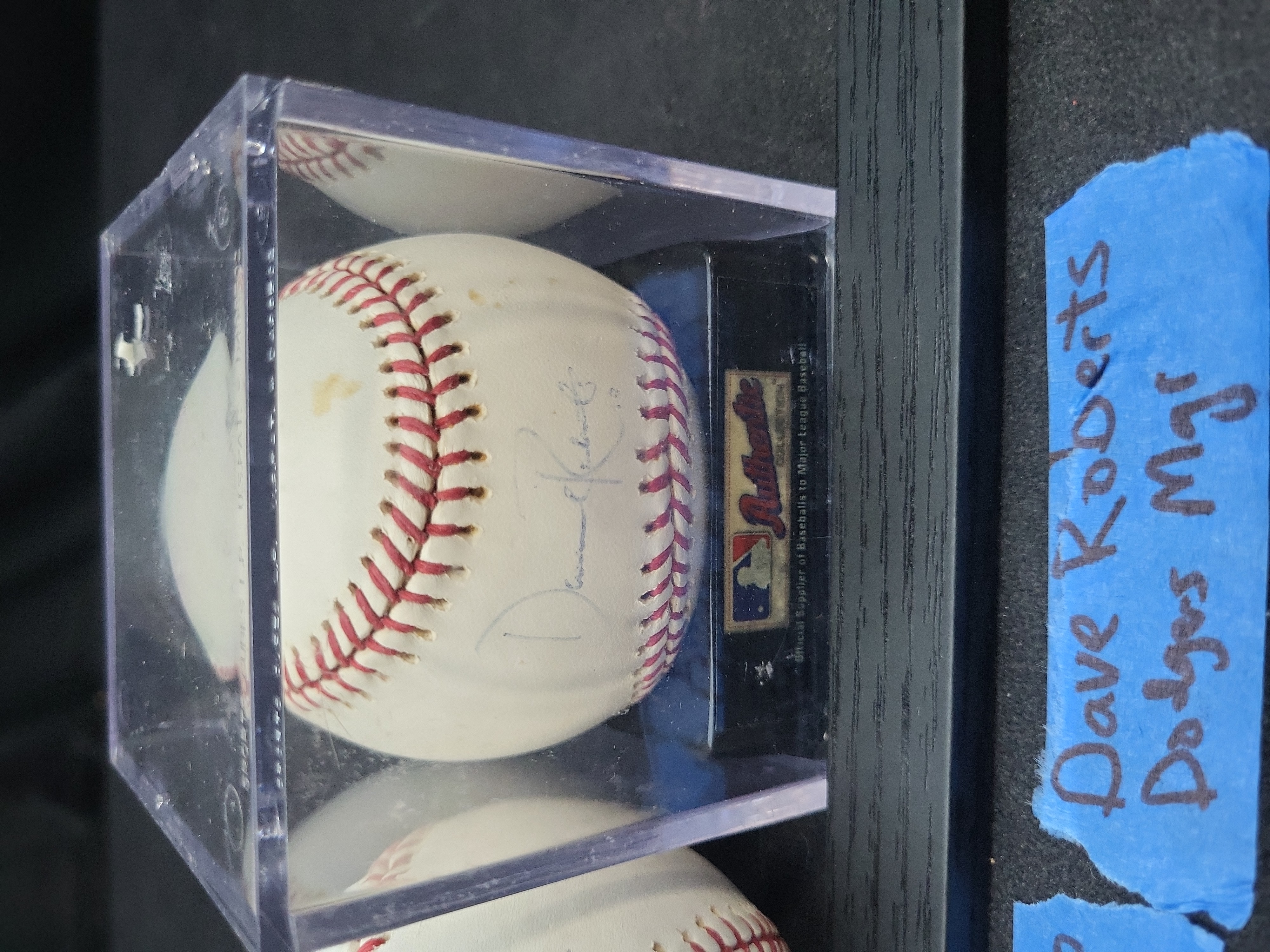 I03355 | Three Autographed Baseballs Featuring Al Weis, Pedro Feliciano, and Dave Roberts