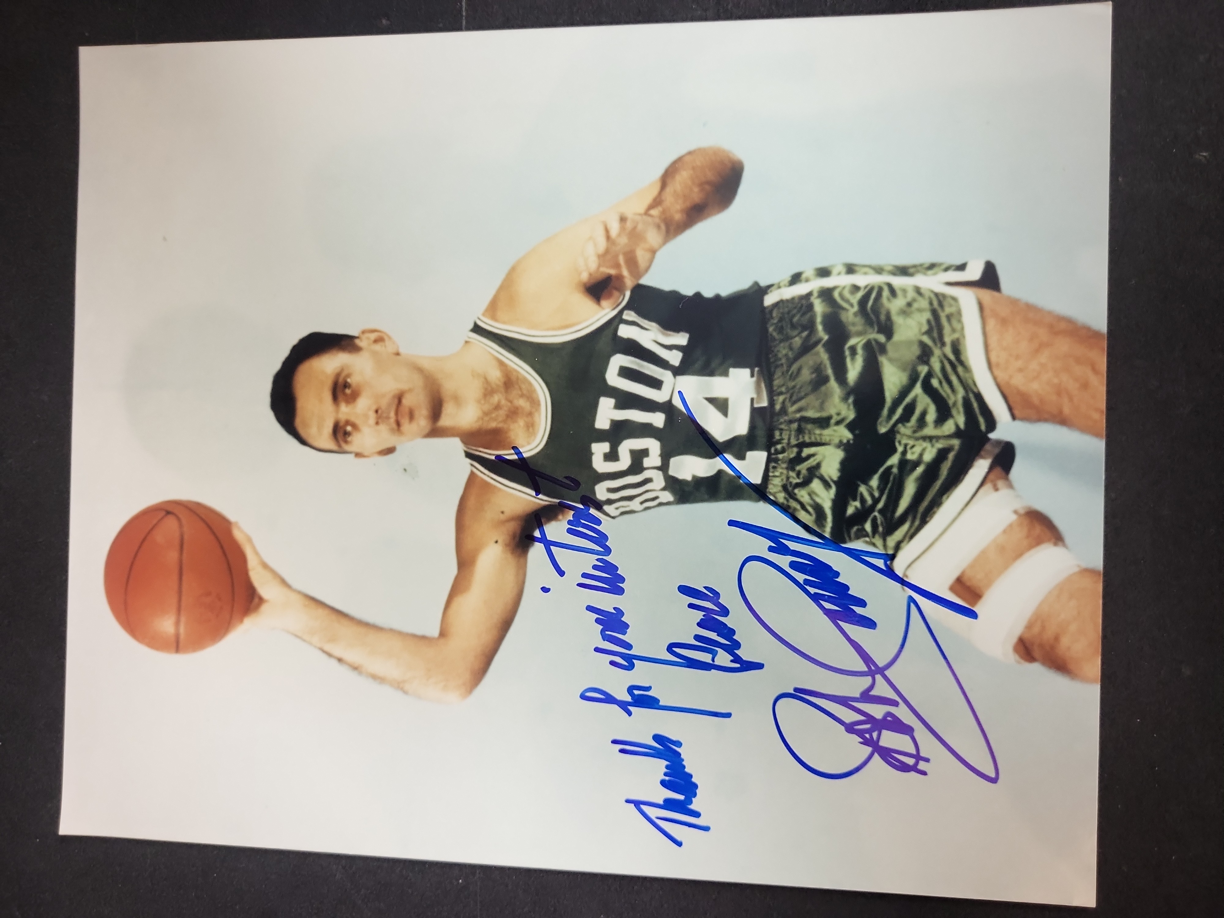 I03037 | Bob Cousy Signed Boston Celtics 8x10 Color Photograph