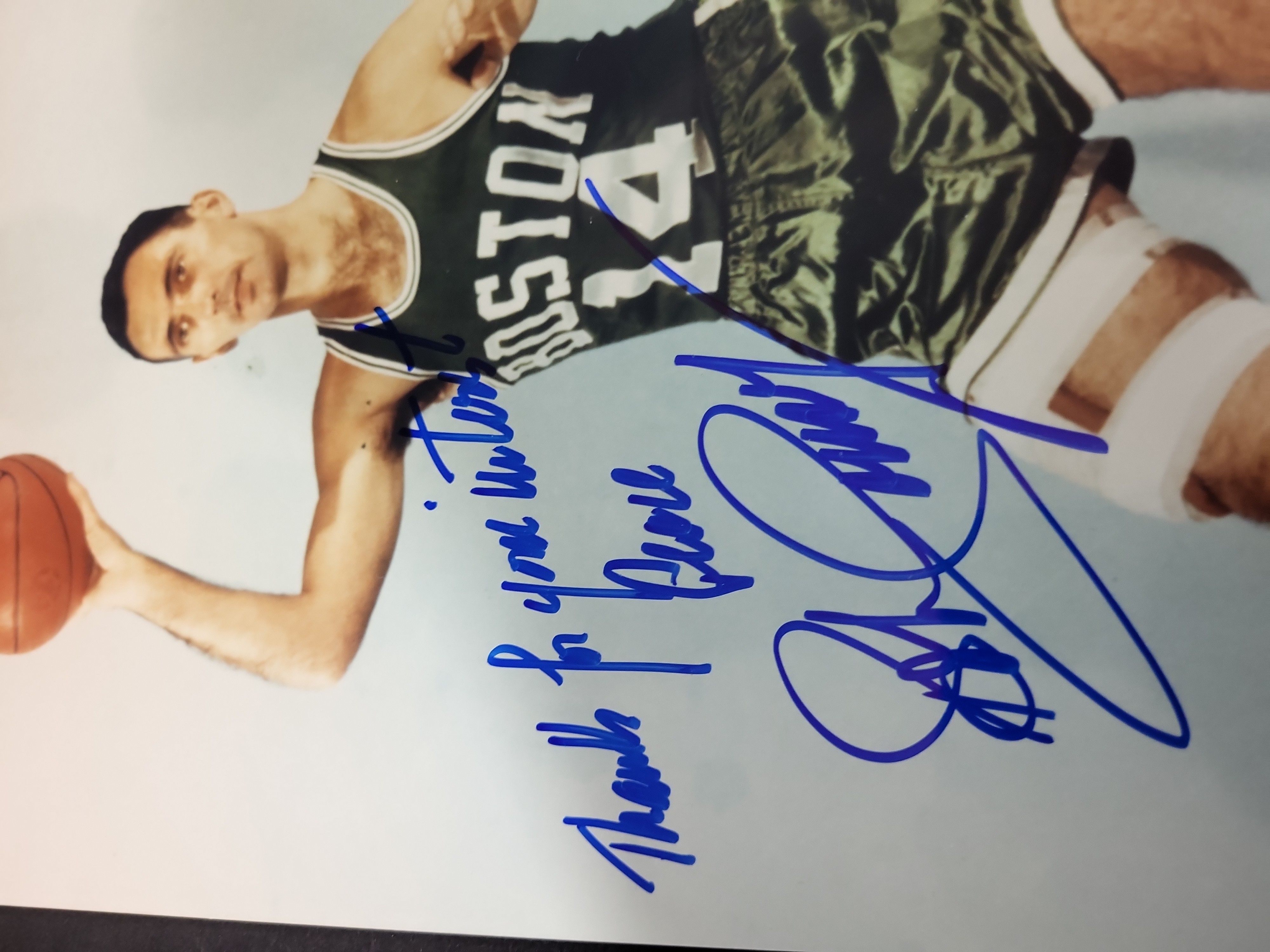 I03037 | Bob Cousy Signed Boston Celtics 8x10 Color Photograph
