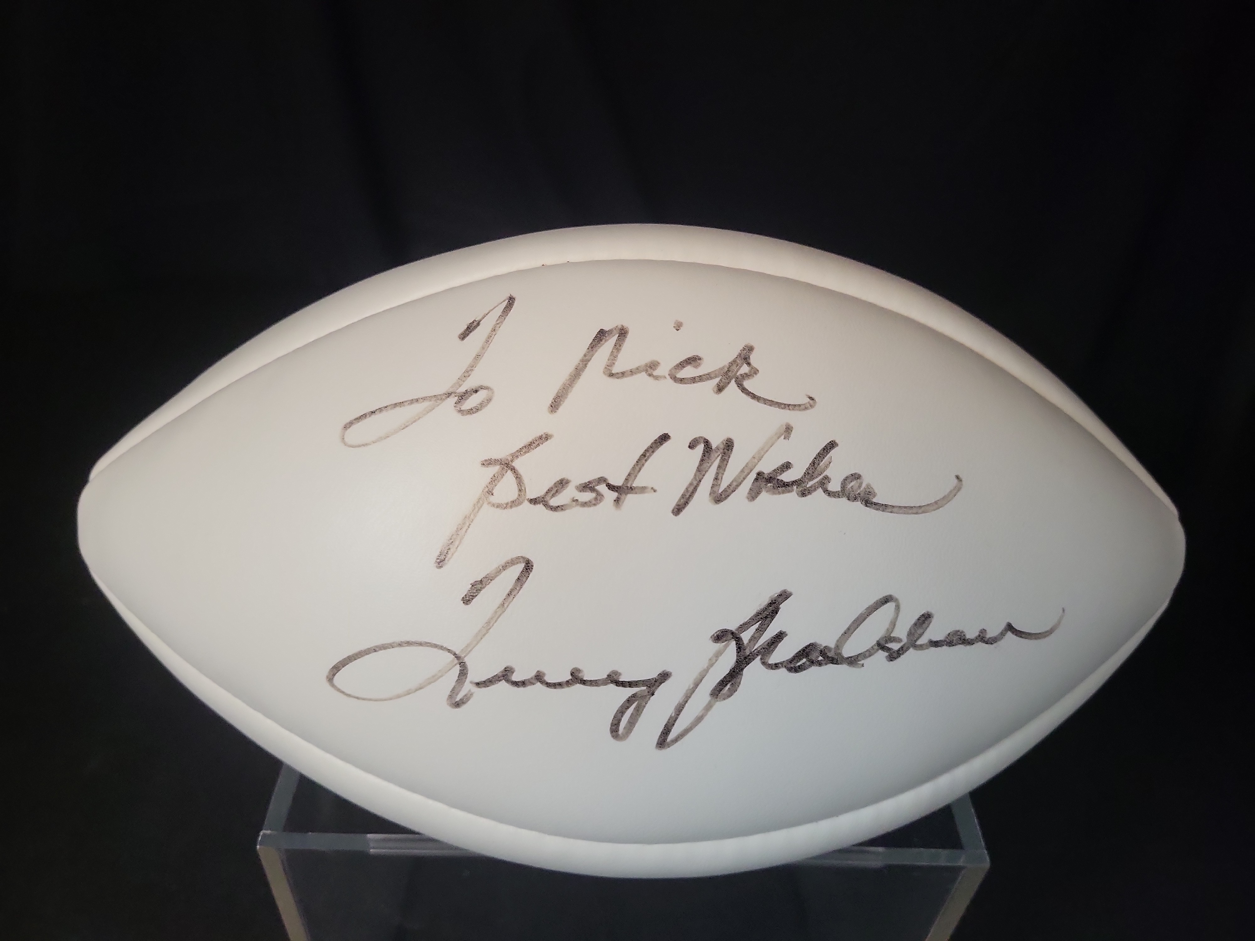 I03065 | Terry Bradshaw Inscribed and Signed Wilson Official NFL Football