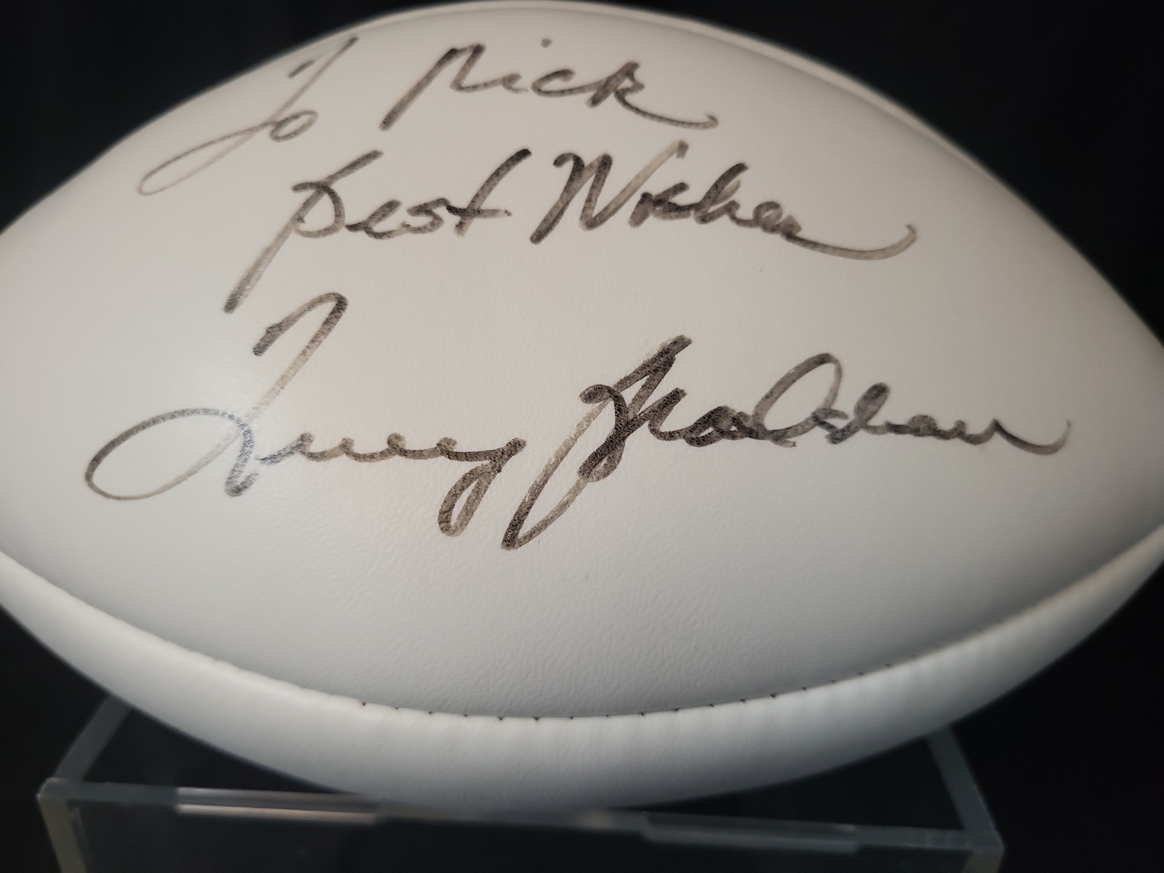 I03065 | Terry Bradshaw Inscribed and Signed Wilson Official NFL Football