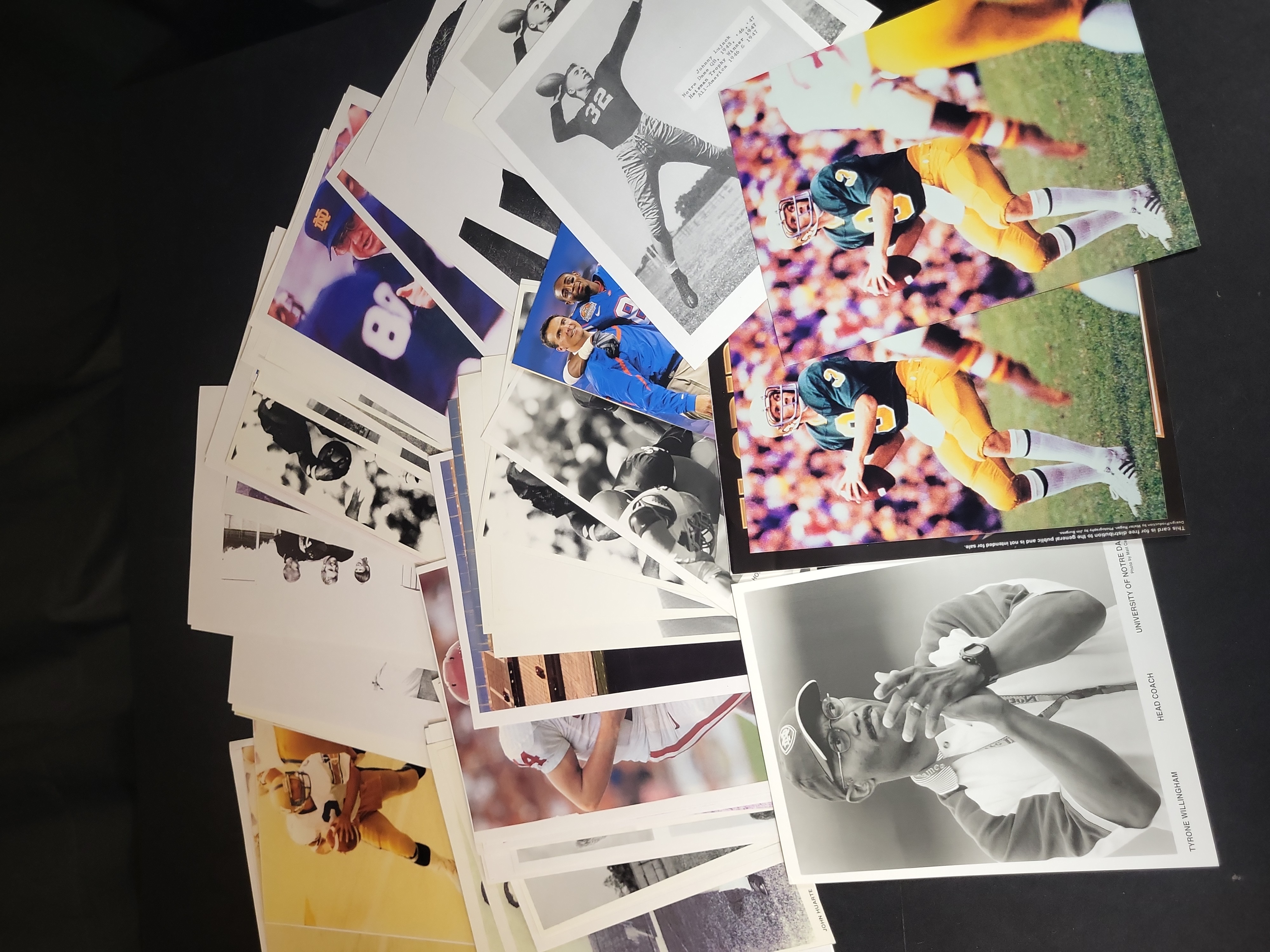 I03016 | A Collection of College Football Promotional Photographs and Media Cards Featuring Notre Dame and Florida