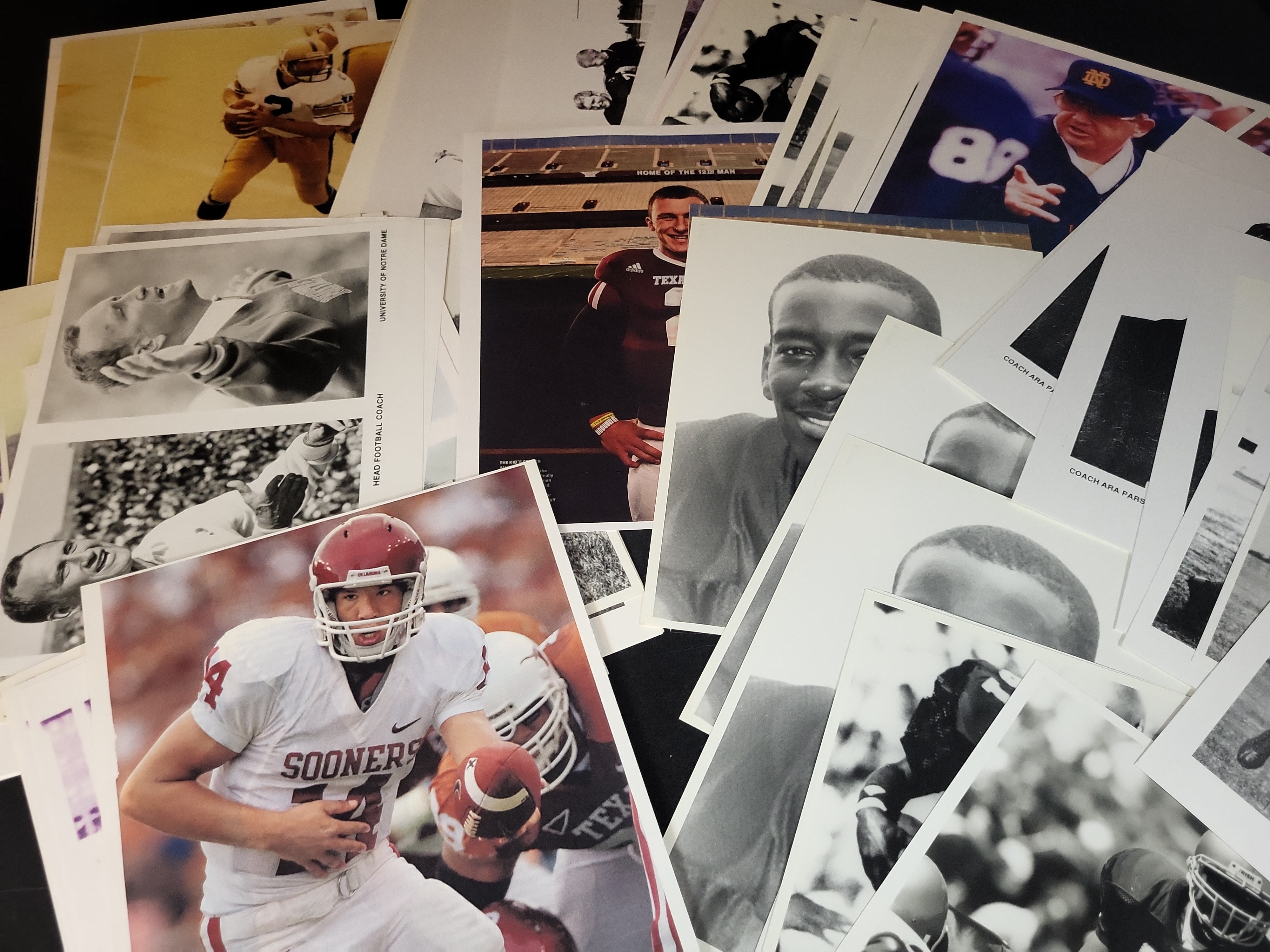 I03016 | A Collection of College Football Promotional Photographs and Media Cards Featuring Notre Dame and Florida