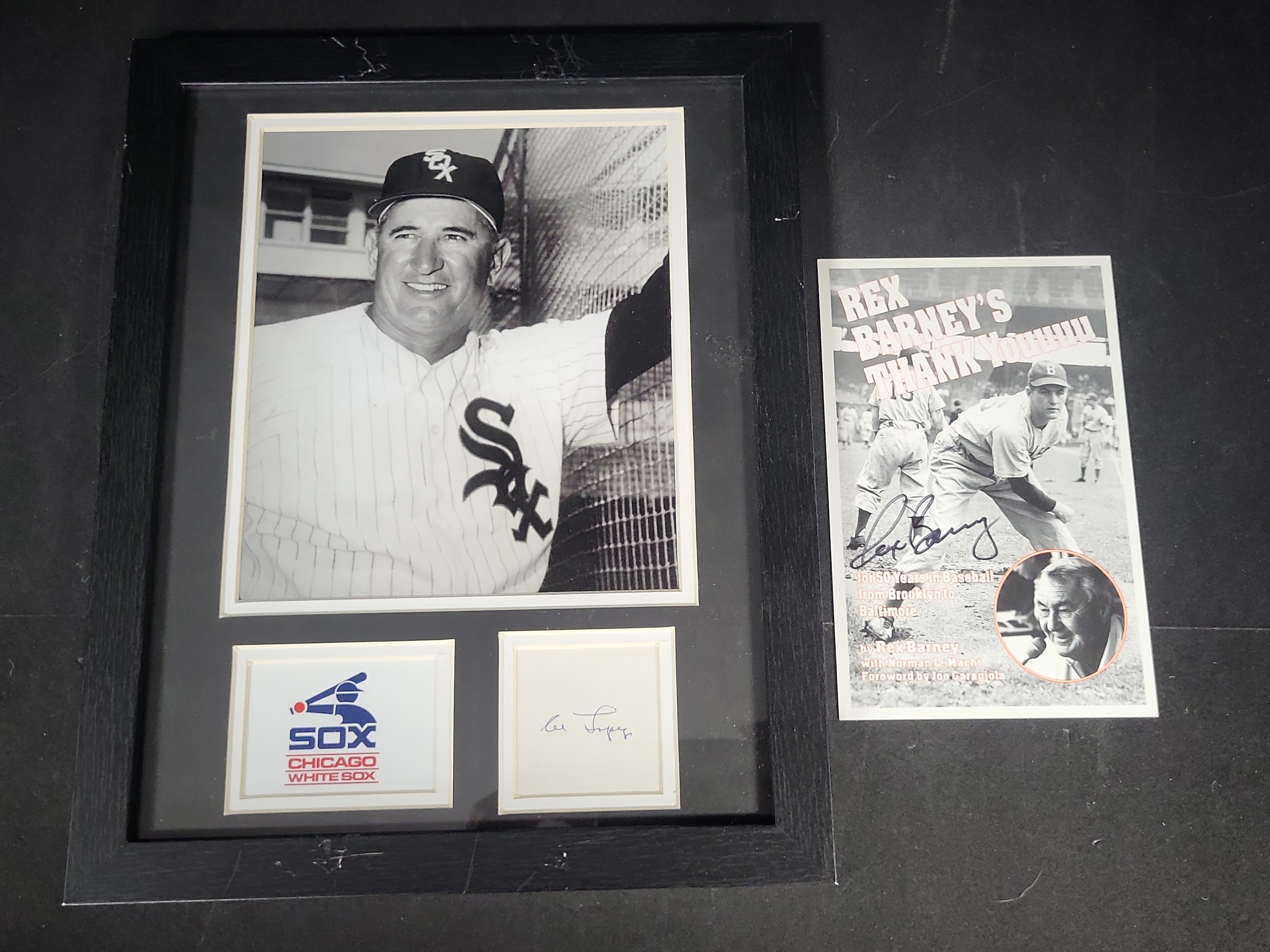 I03333 | Two Autographed Baseball Memorabilia Items Featuring Al Lopez and Rex Barney