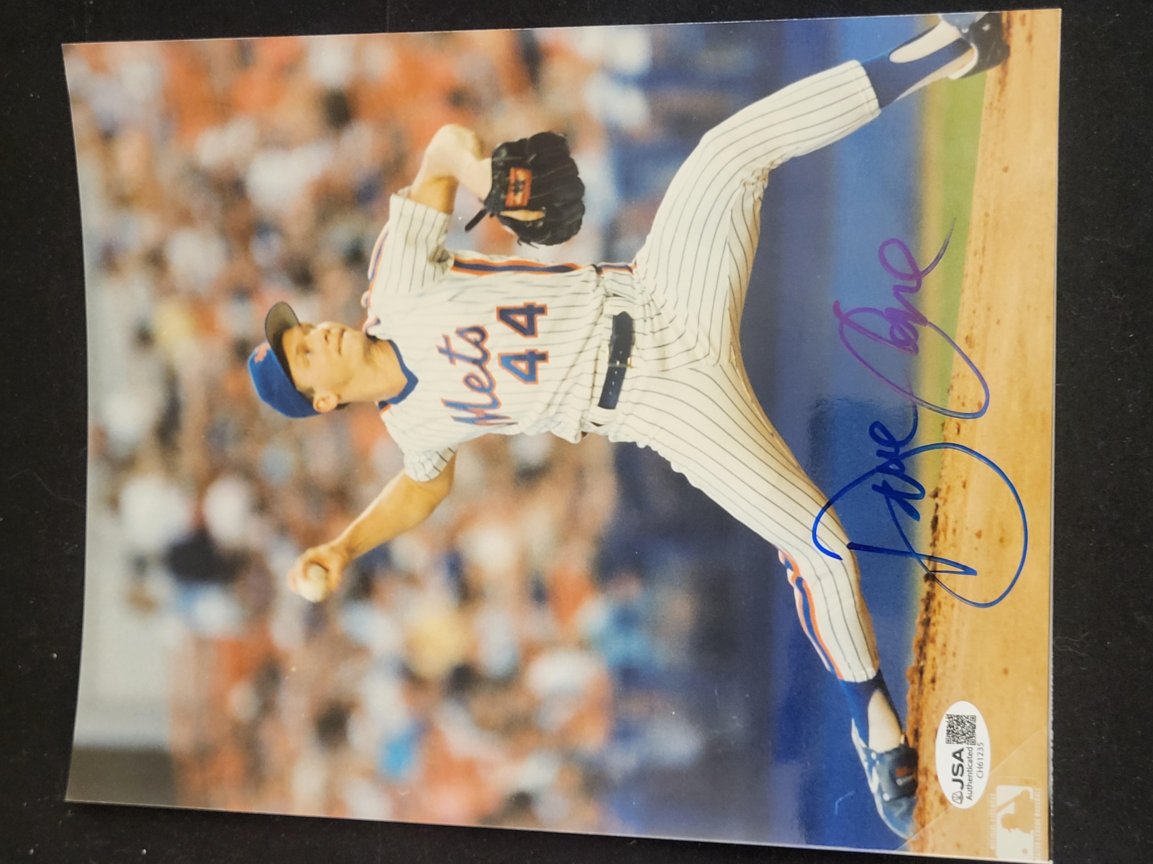 I00737 | David Cone Autographed New York Mets Pitching Photograph