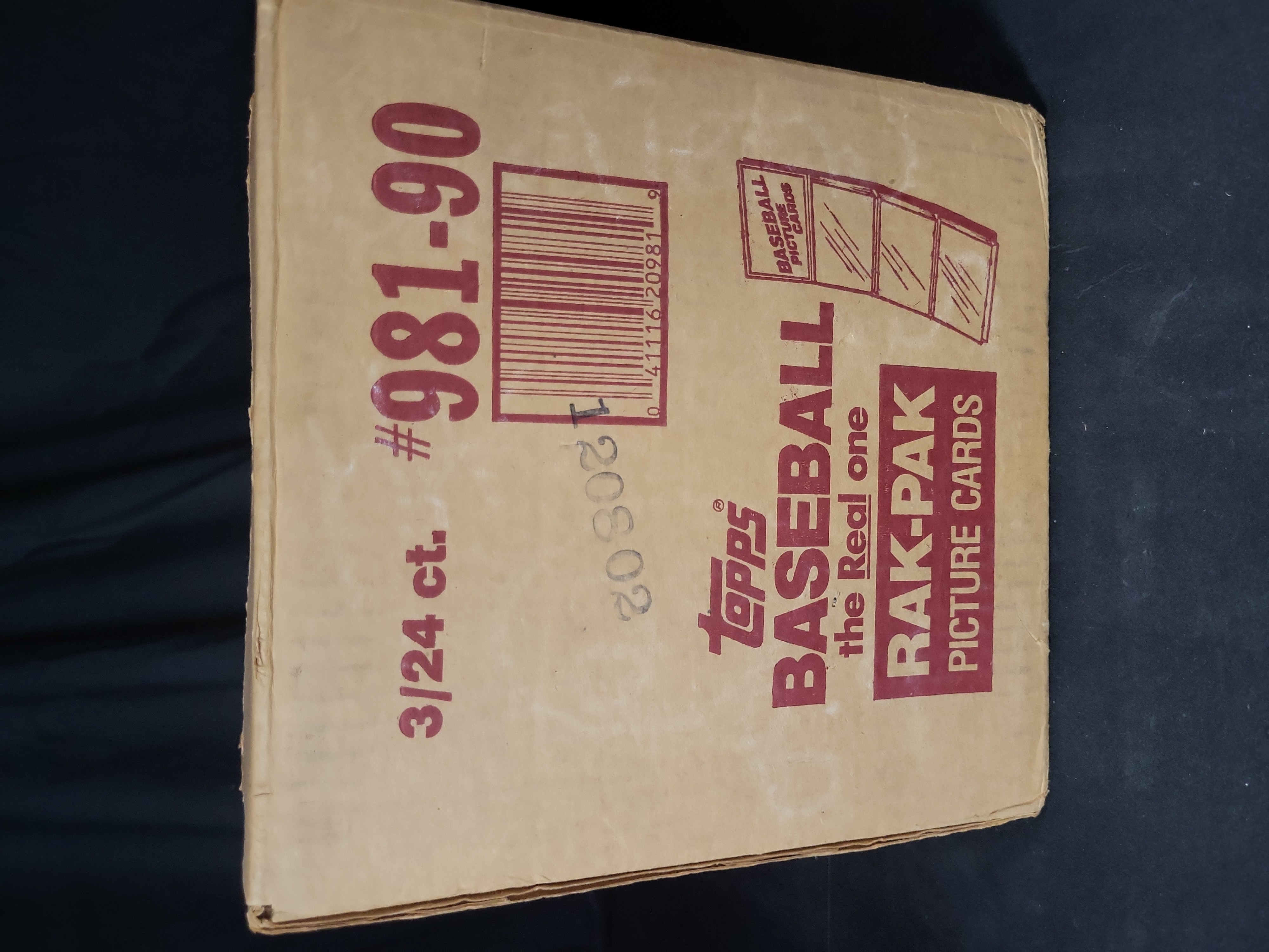 I03206 | 1990 Topps Baseball Rak-Pak Unopened Shipping Case