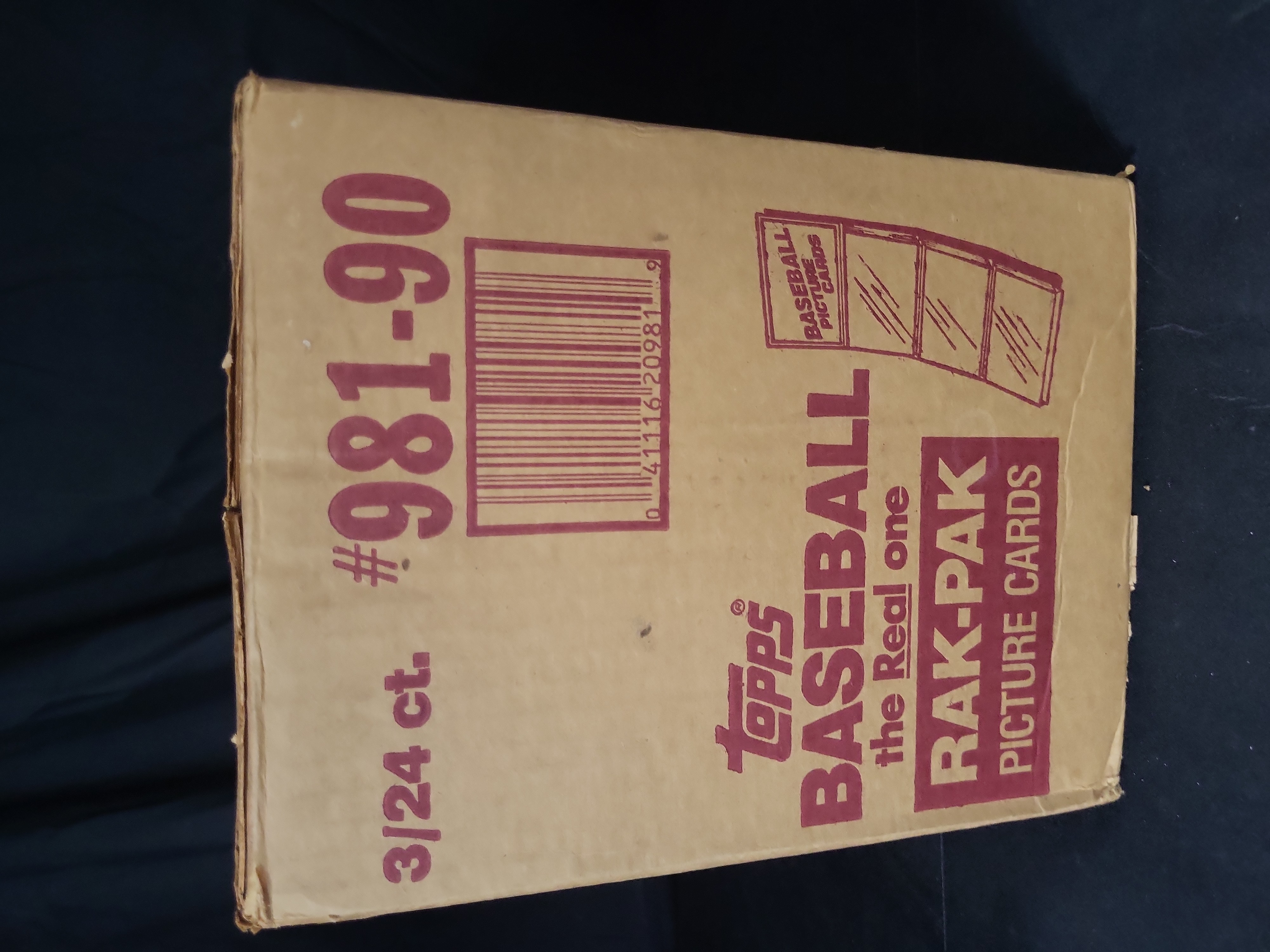 I03206 | 1990 Topps Baseball Rak-Pak Unopened Shipping Case