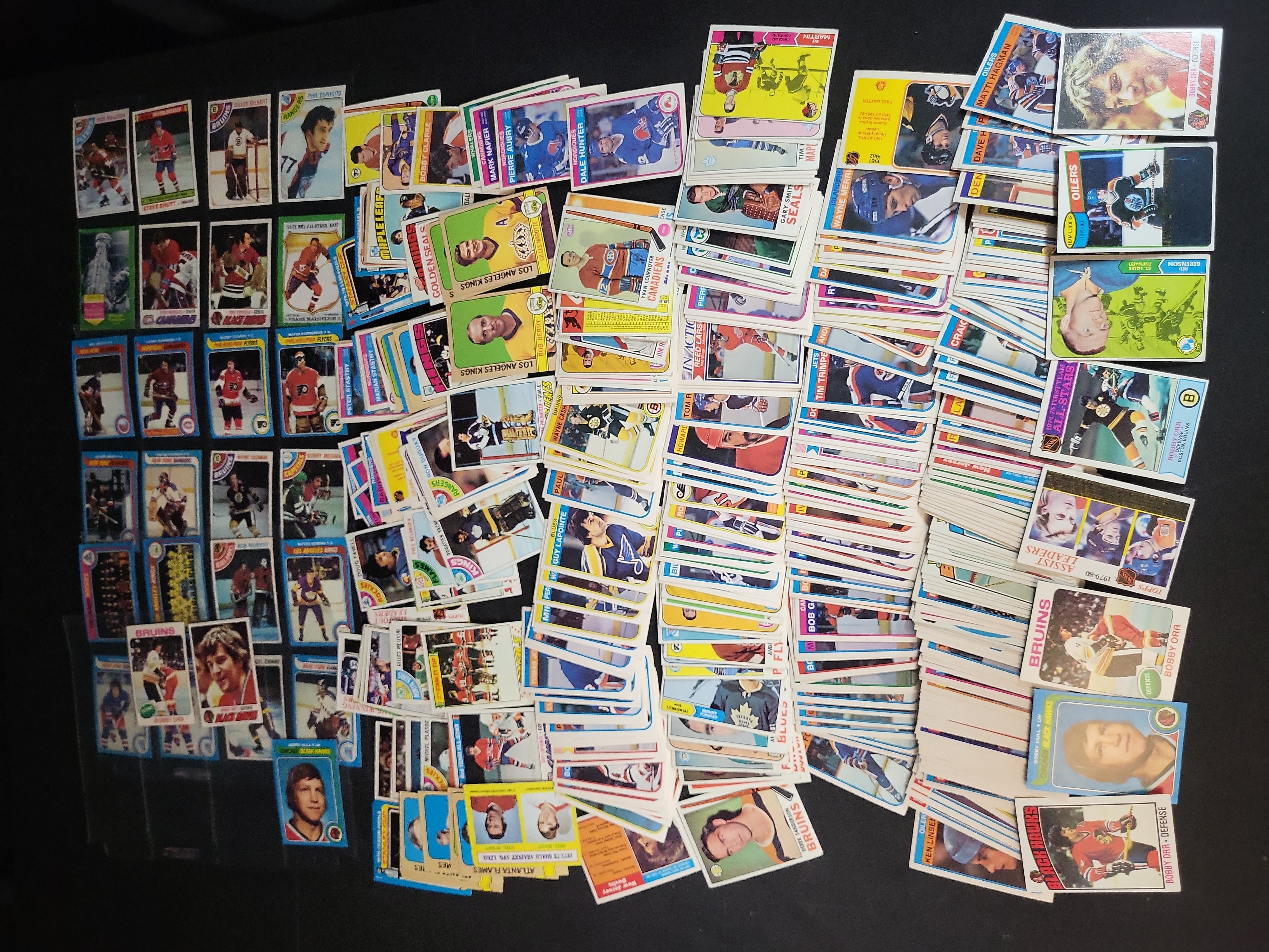 I03888 | A Collection of Vintage Topps and O-Pee-Chee NHL Hockey Trading Cards Featuring Bobby Orr and Hall of Fame Stars, circa 1970-1982